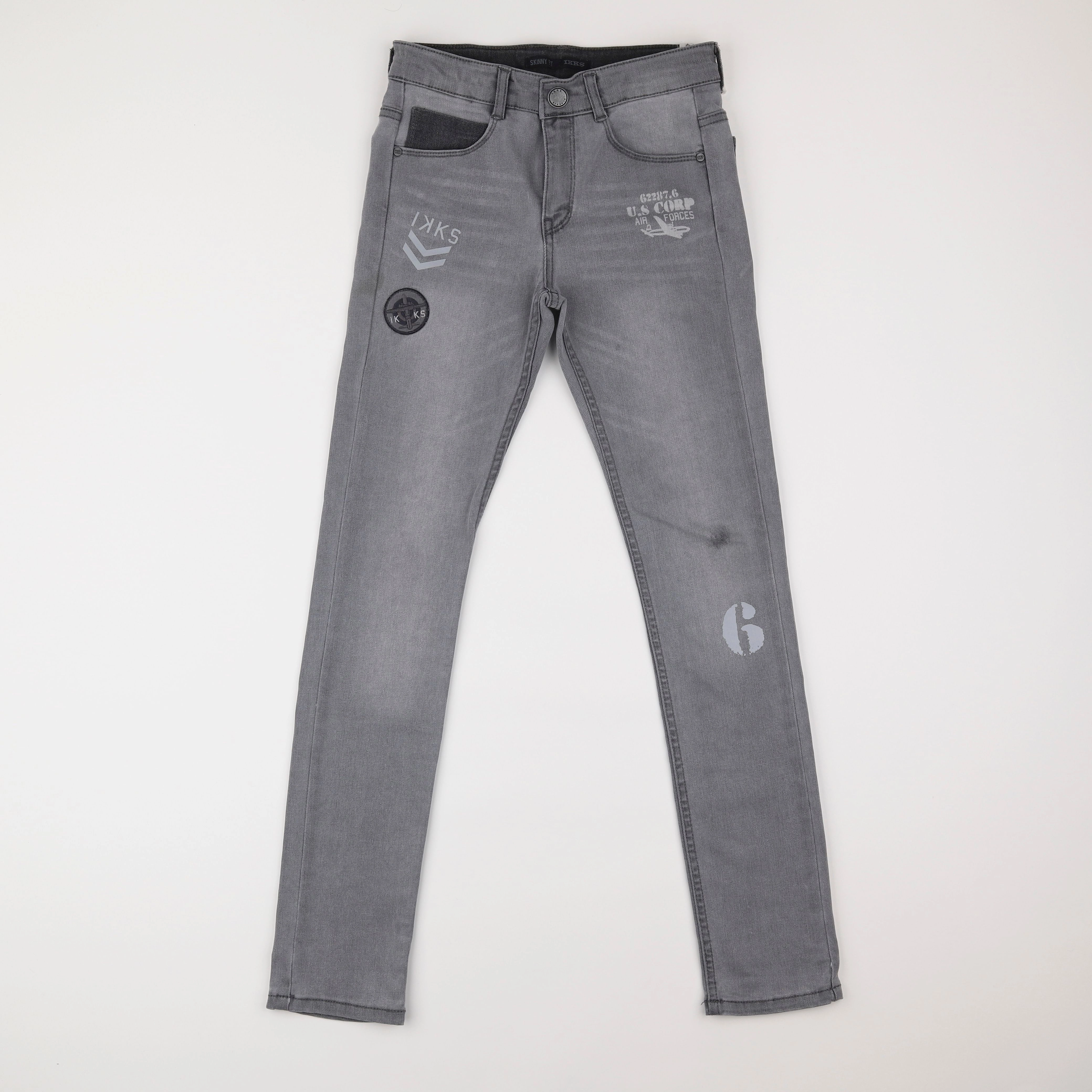 IKKS - jean gris - 12 ans