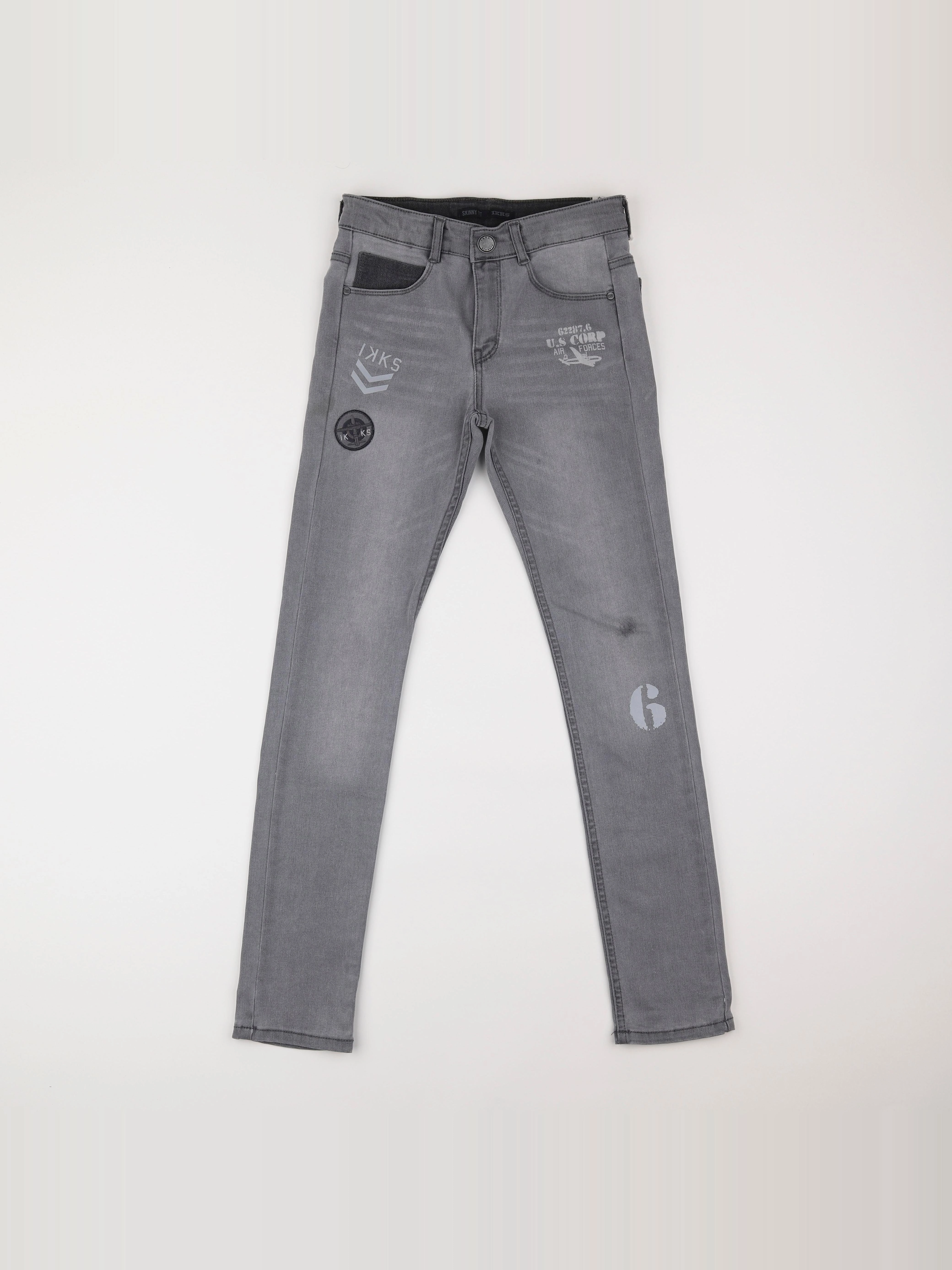 IKKS - jean gris - 12 ans