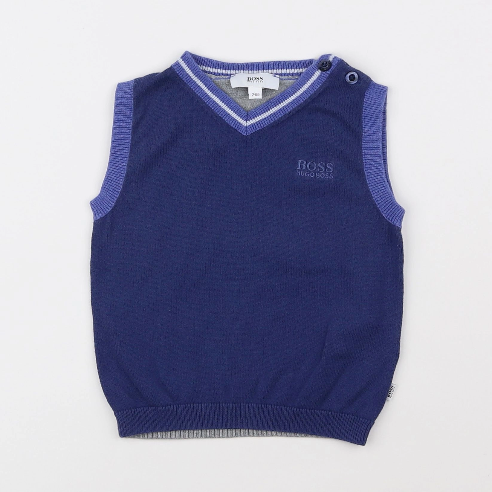 Hugo Boss - pull bleu - 2 ans