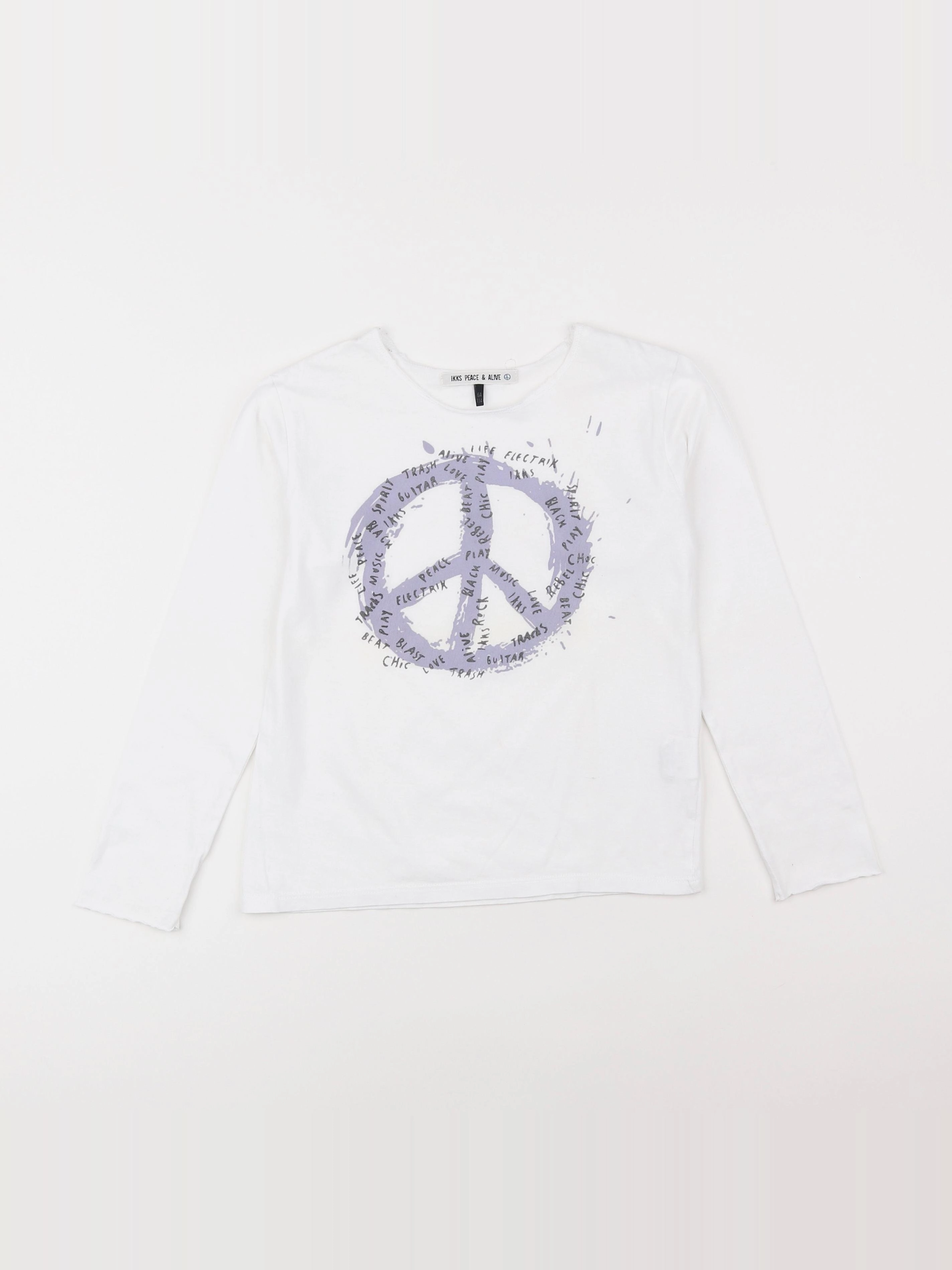 IKKS - tee-shirt blanc - 6 ans