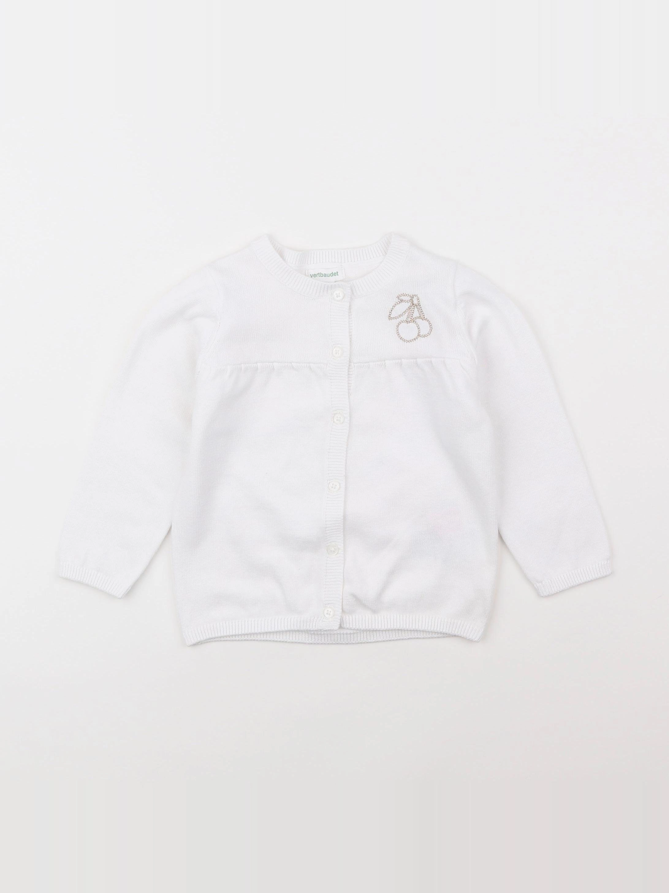 Vertbaudet - gilet blanc - 18 mois