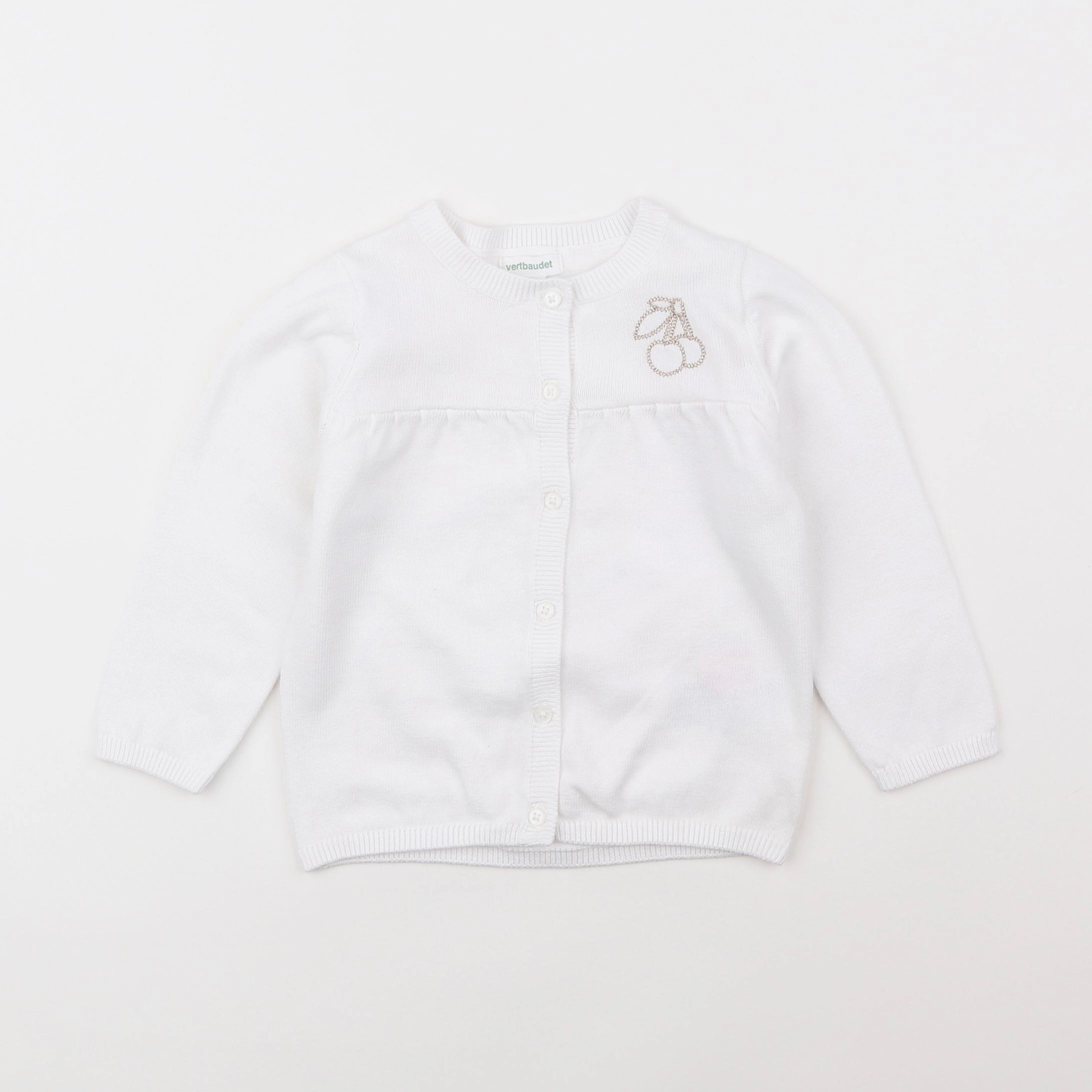 Vertbaudet - gilet blanc - 18 mois