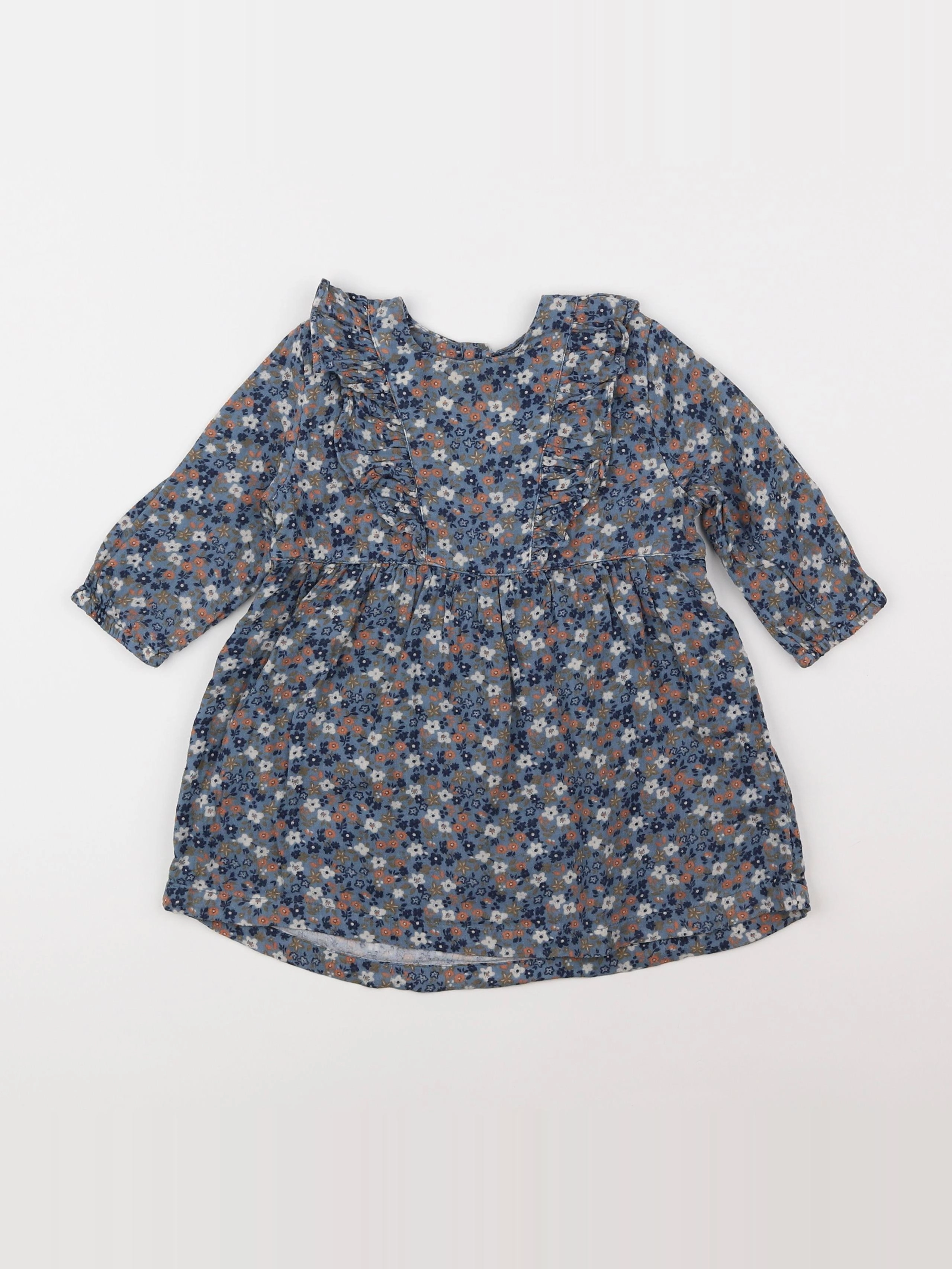 Petit Bateau - robe bleu - 18 mois