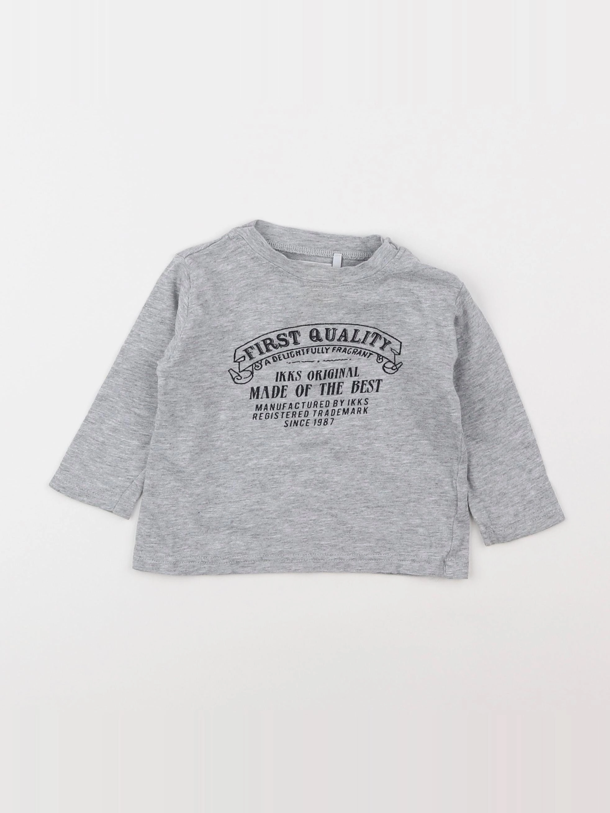 IKKS - tee-shirt gris - 6 mois