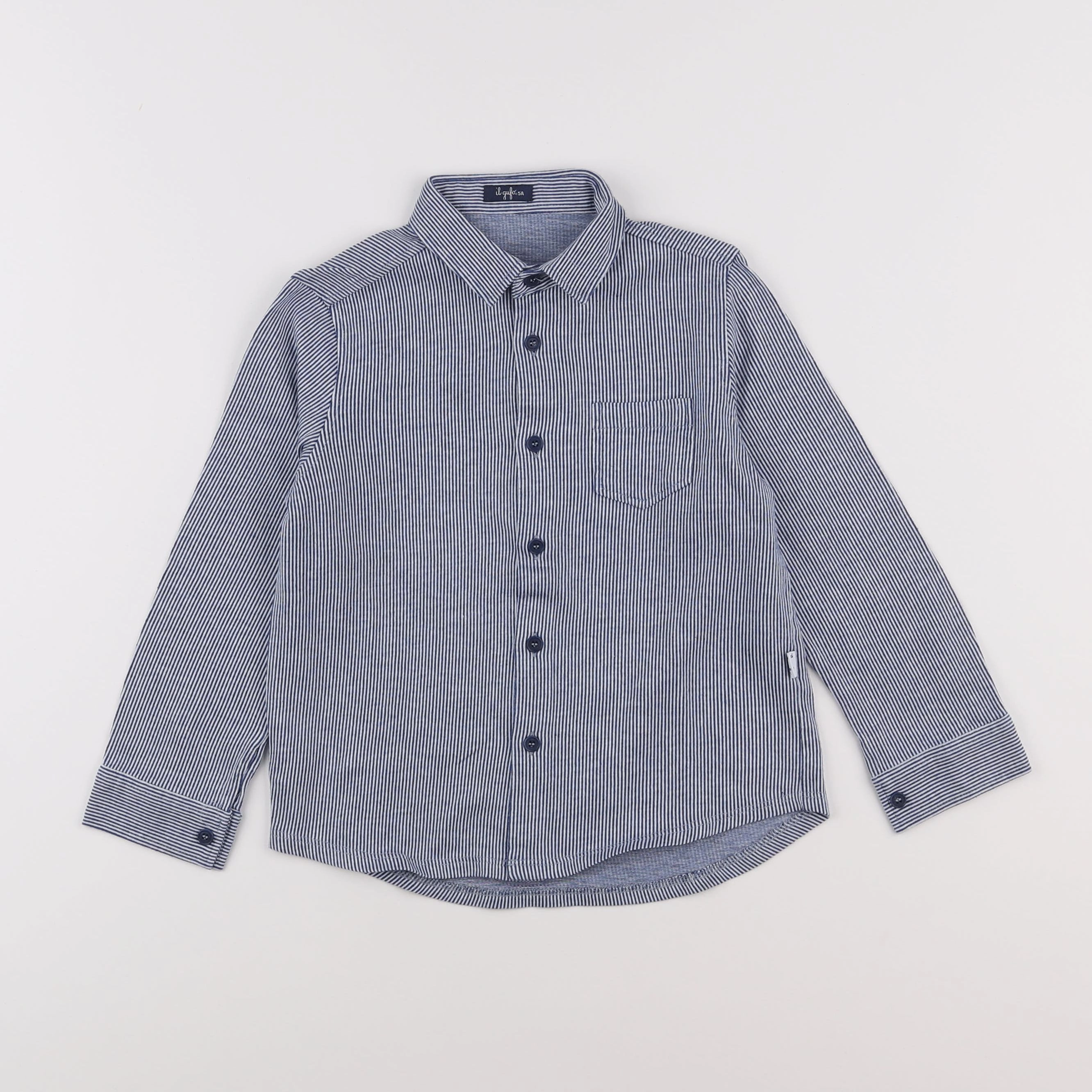 Il Gufo - chemise bleu - 5 ans