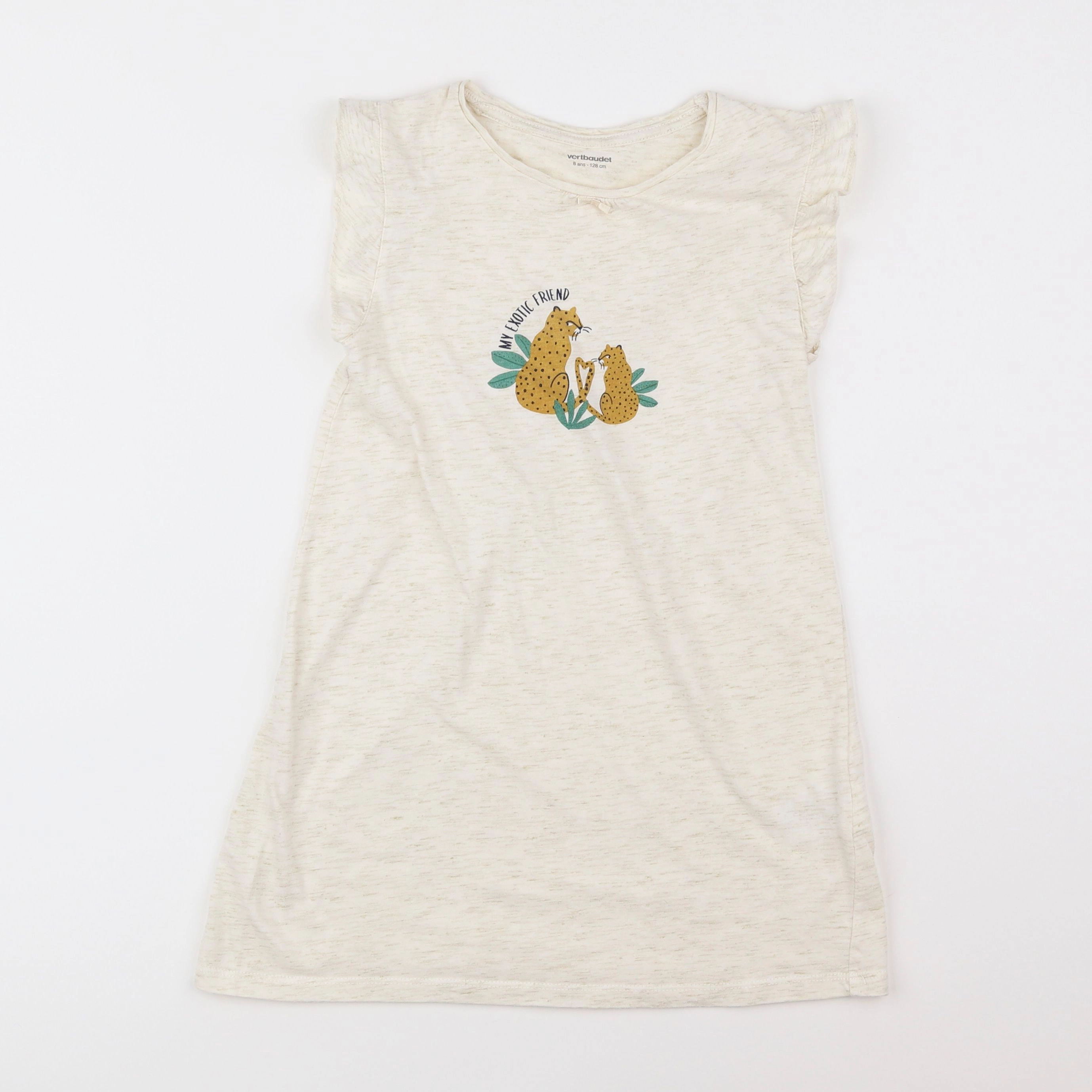 Vertbaudet - robe beige - 8 ans