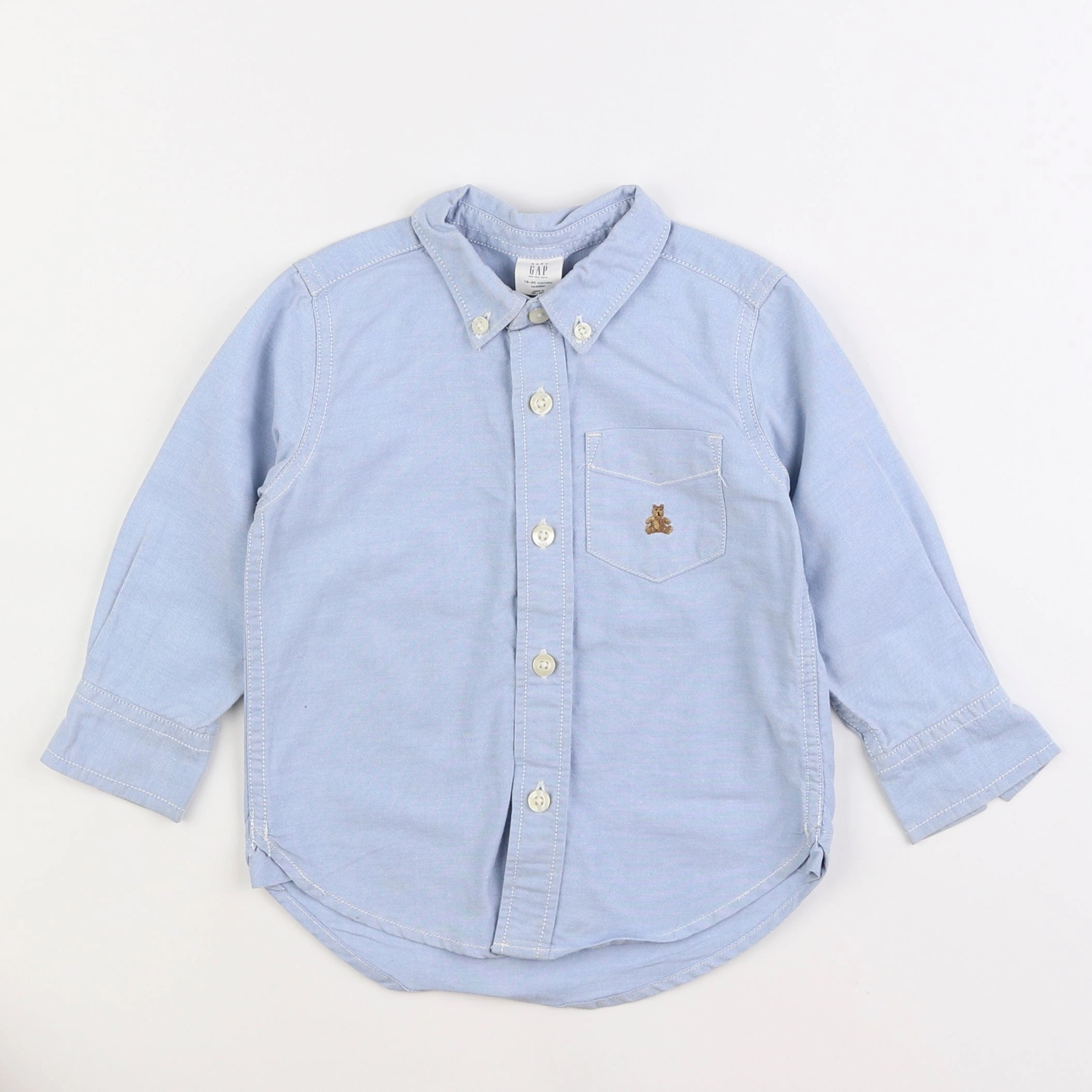 GAP - chemise bleu - 18 mois à 2 ans