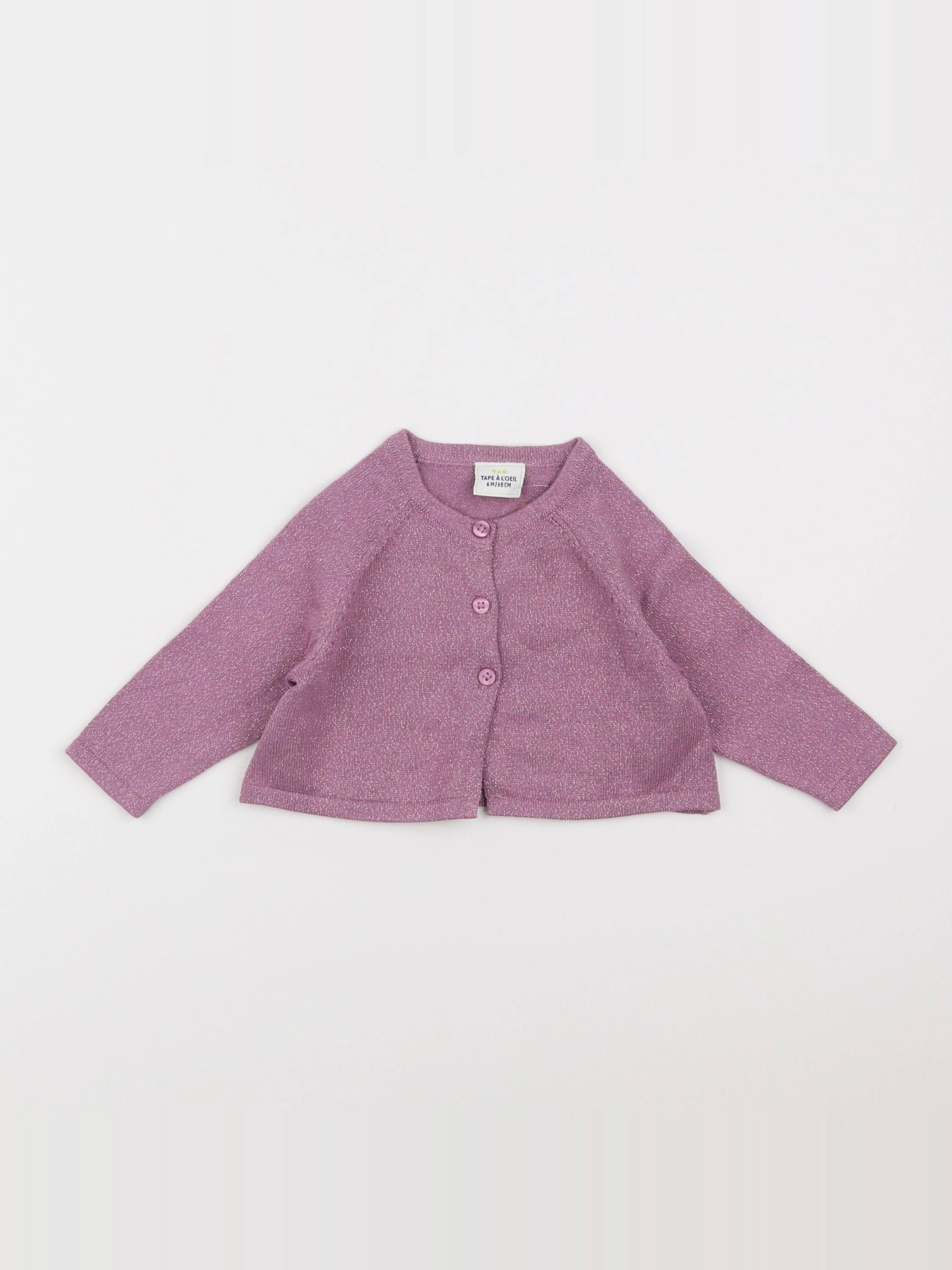 Tape à l'oeil - gilet violet - 6 mois