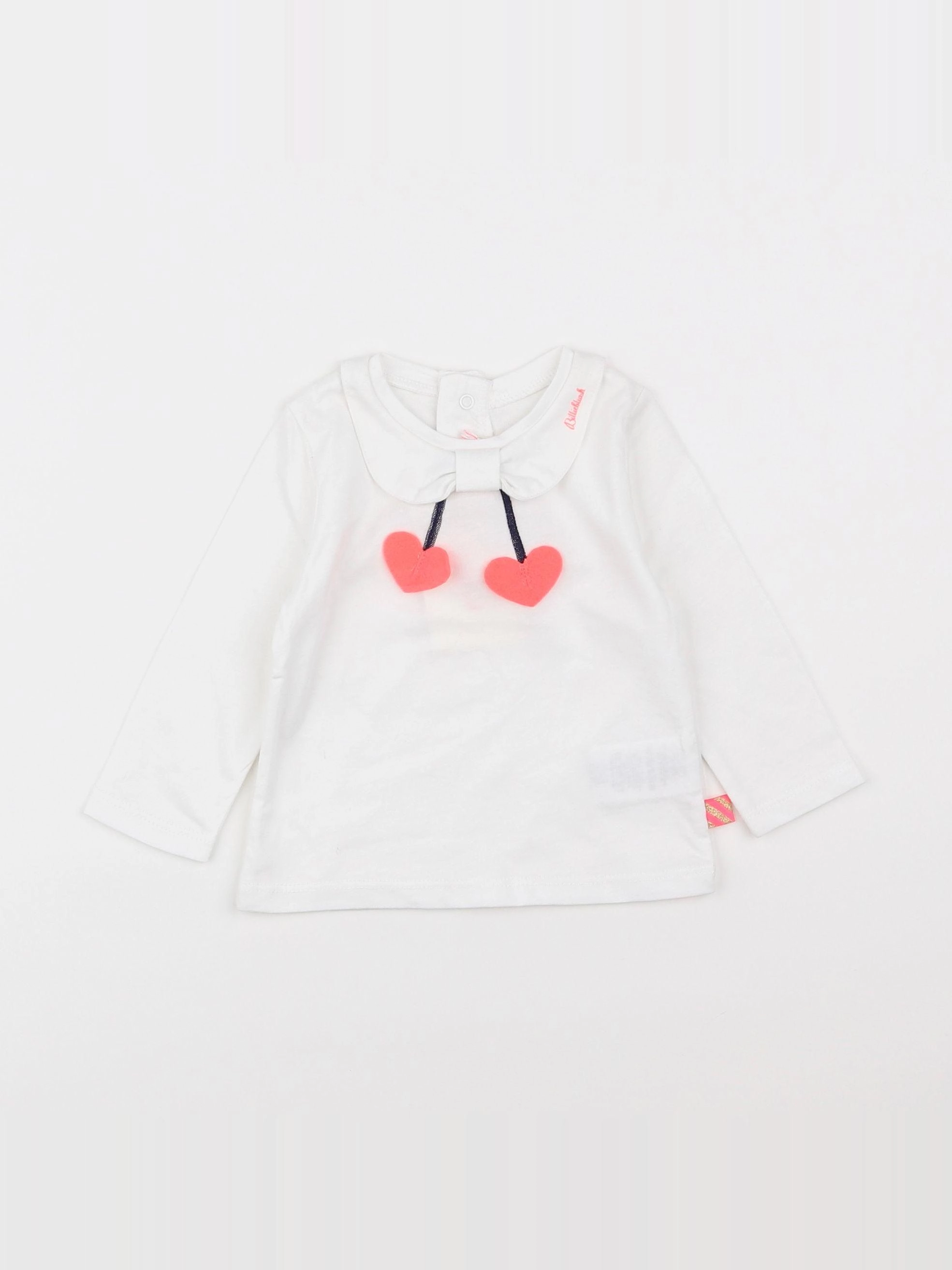 Billie Blush - tee-shirt blanc (état neuf) - 6 mois