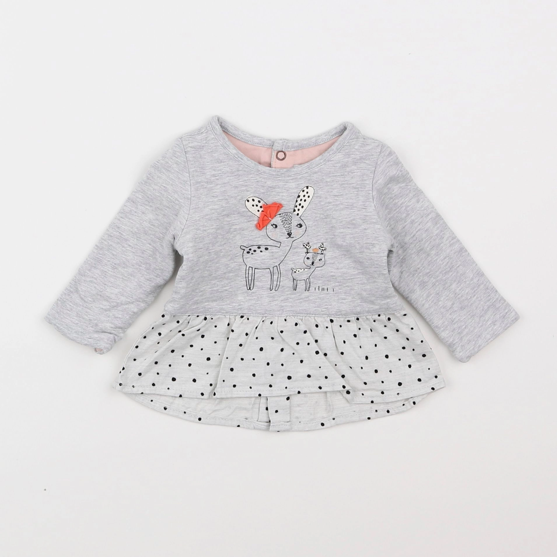 Catimini - tee-shirt gris - 3 mois