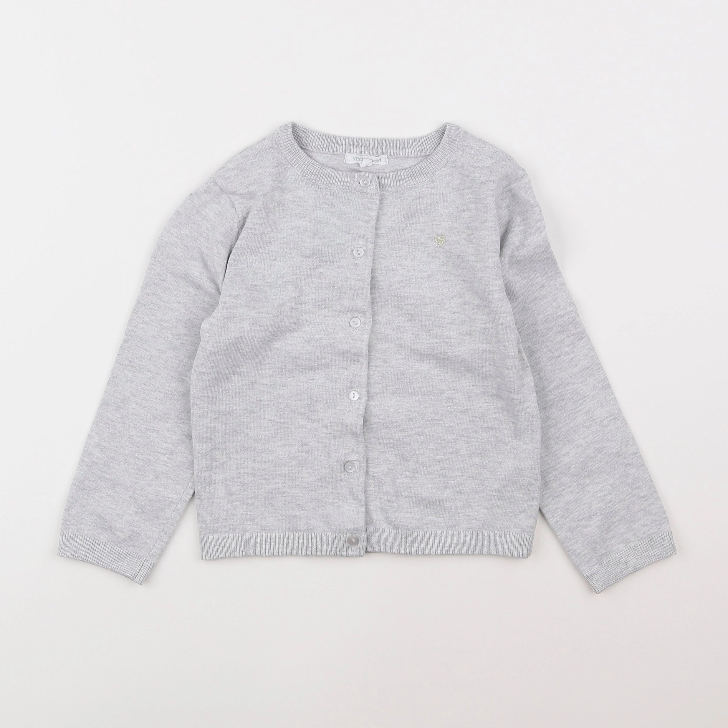 Vertbaudet - gilet gris - 5 ans