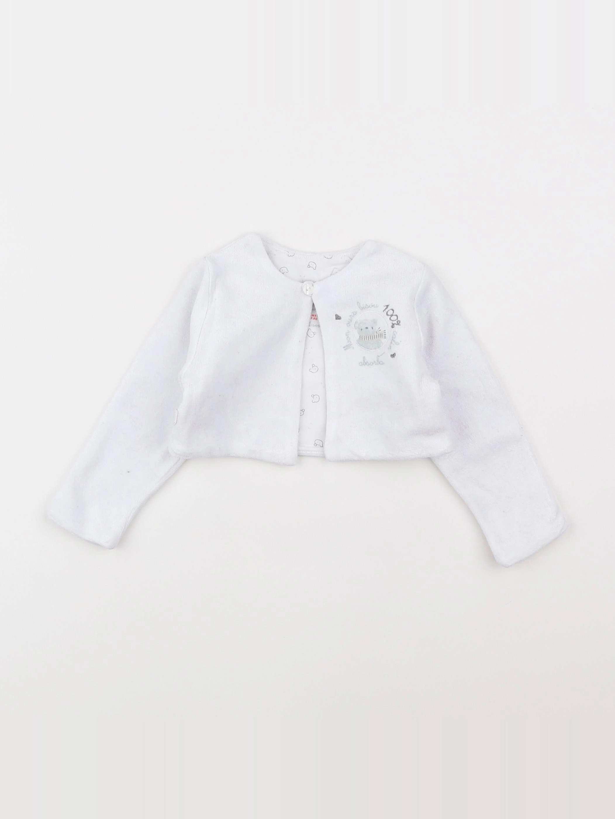 Absorba - gilet blanc - 6 mois