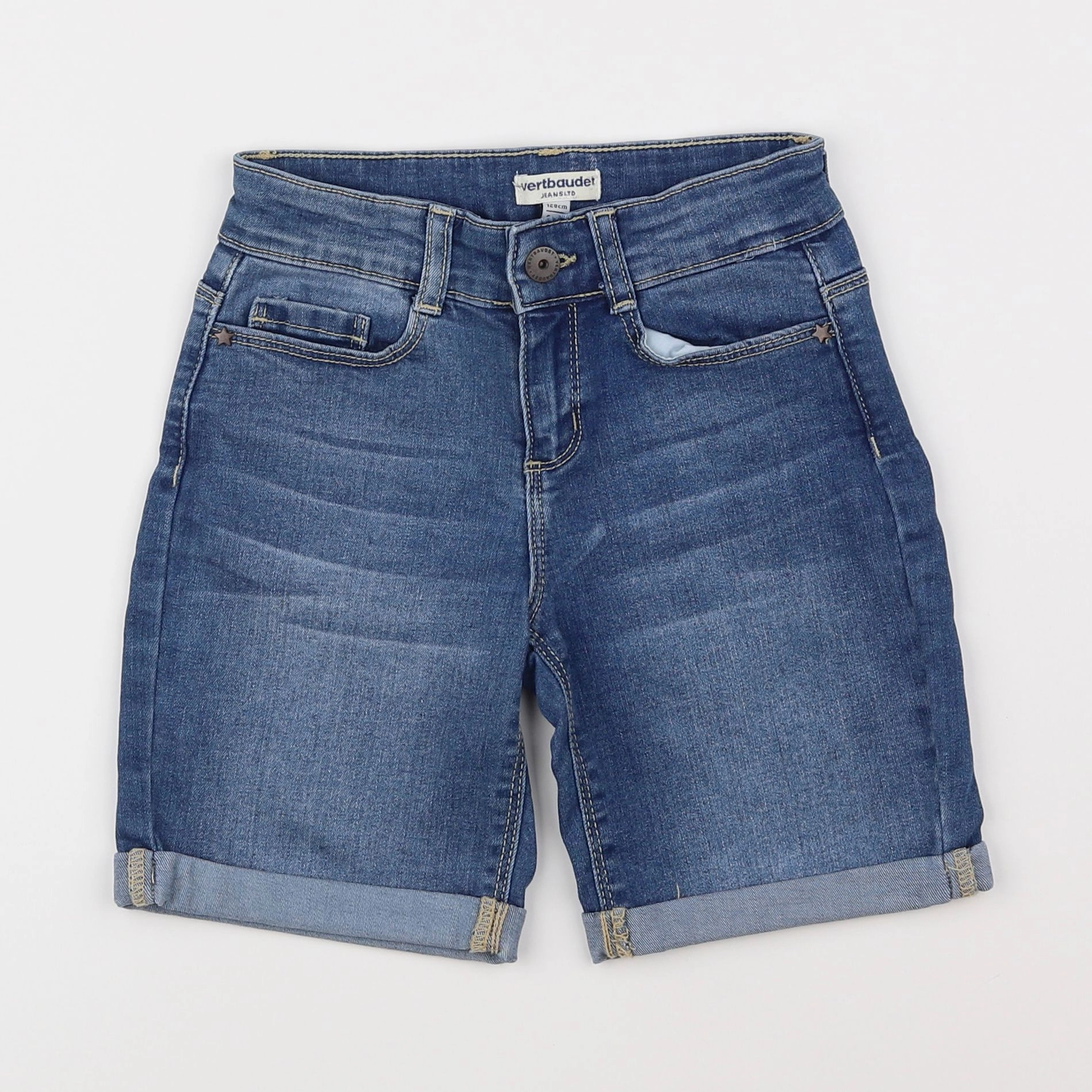 Vertbaudet - short bleu - 8 ans