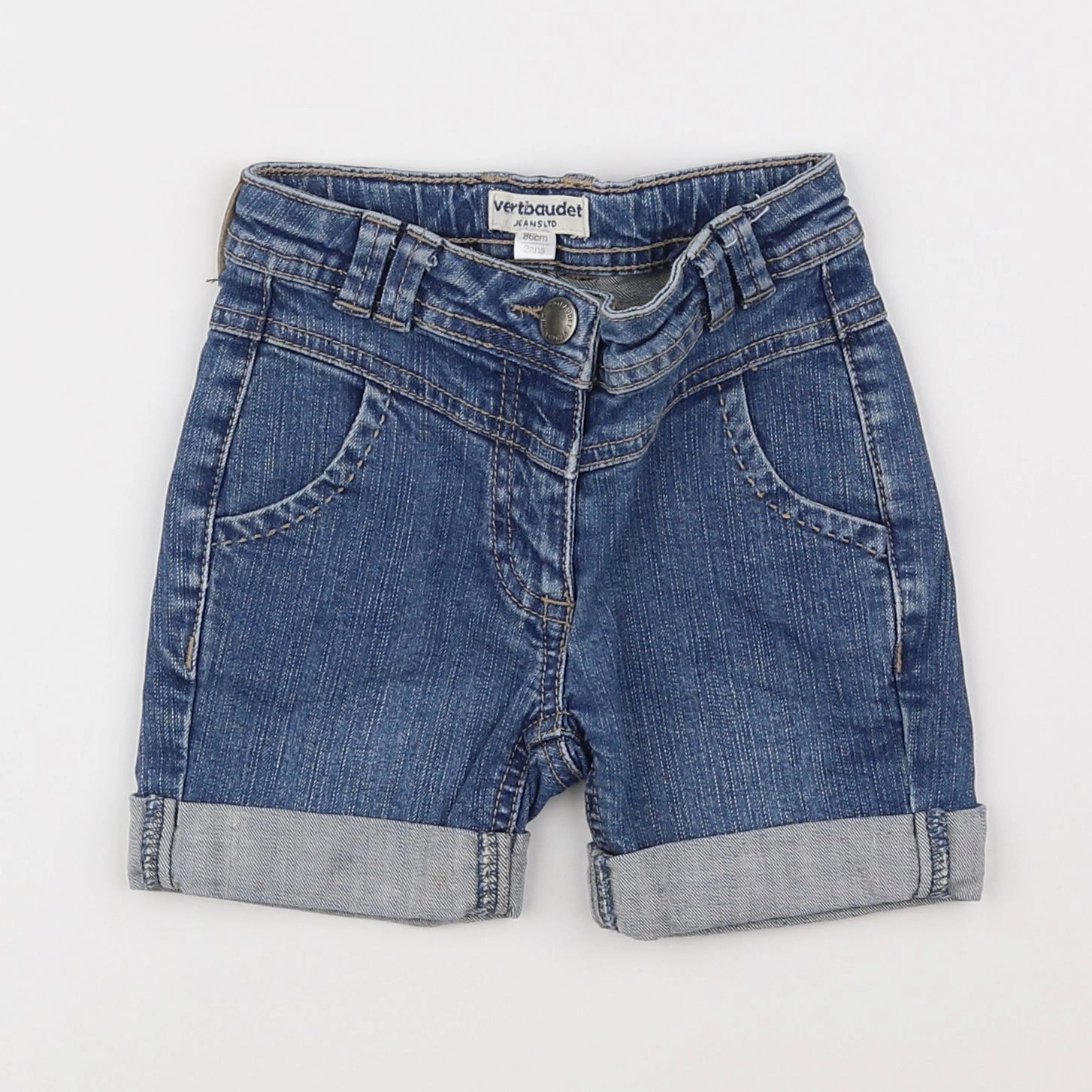 Vertbaudet - short bleu - 2 ans