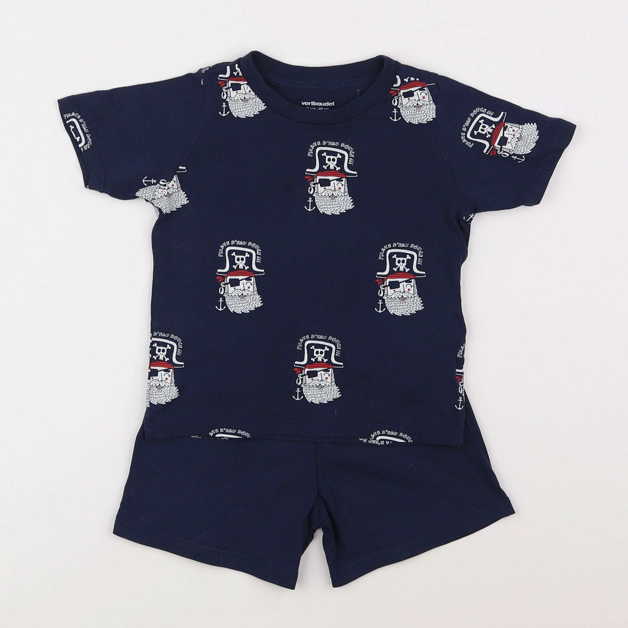 Vertbaudet - pyjama coton bleu - 2 ans