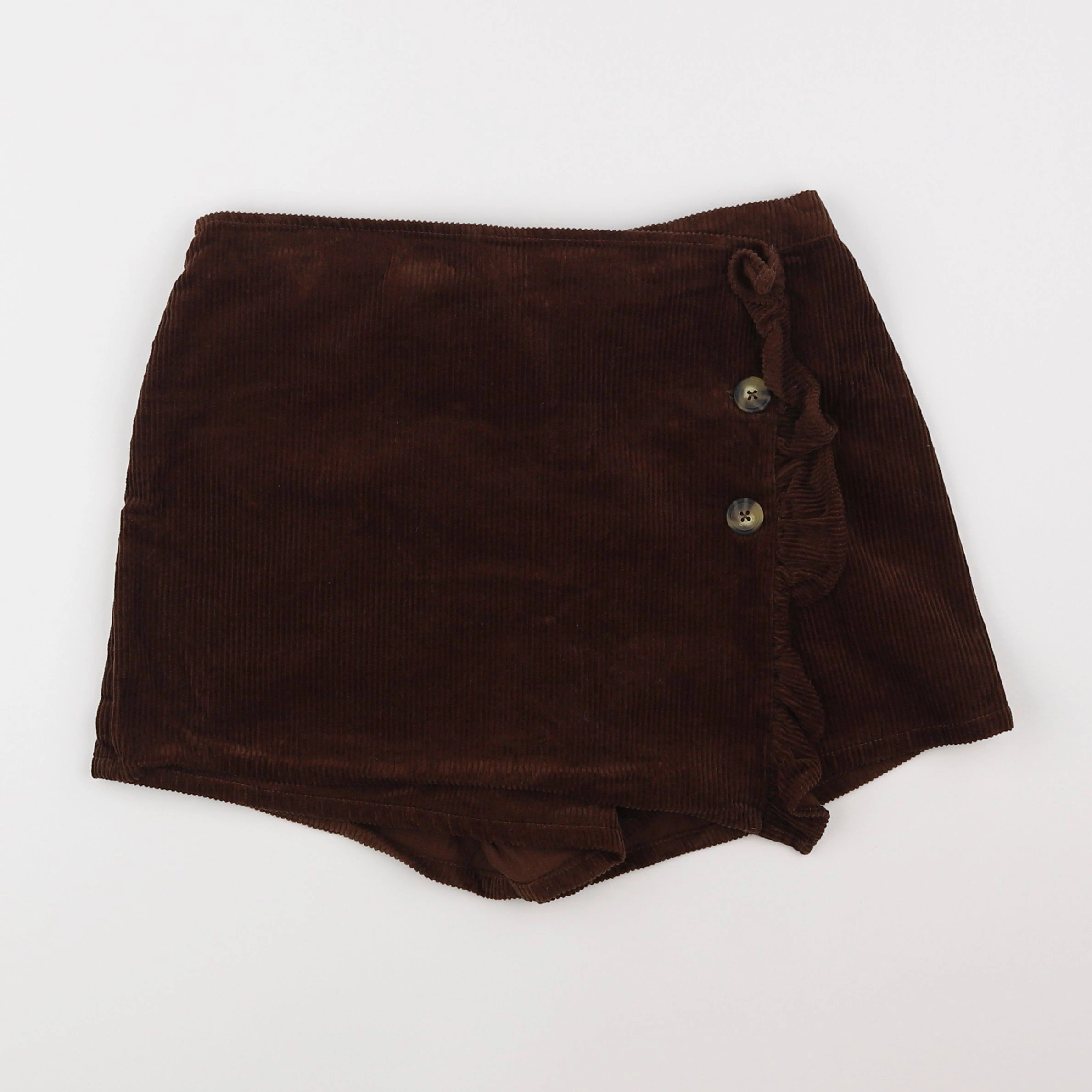 Vertbaudet - jupe short marron - 14 ans