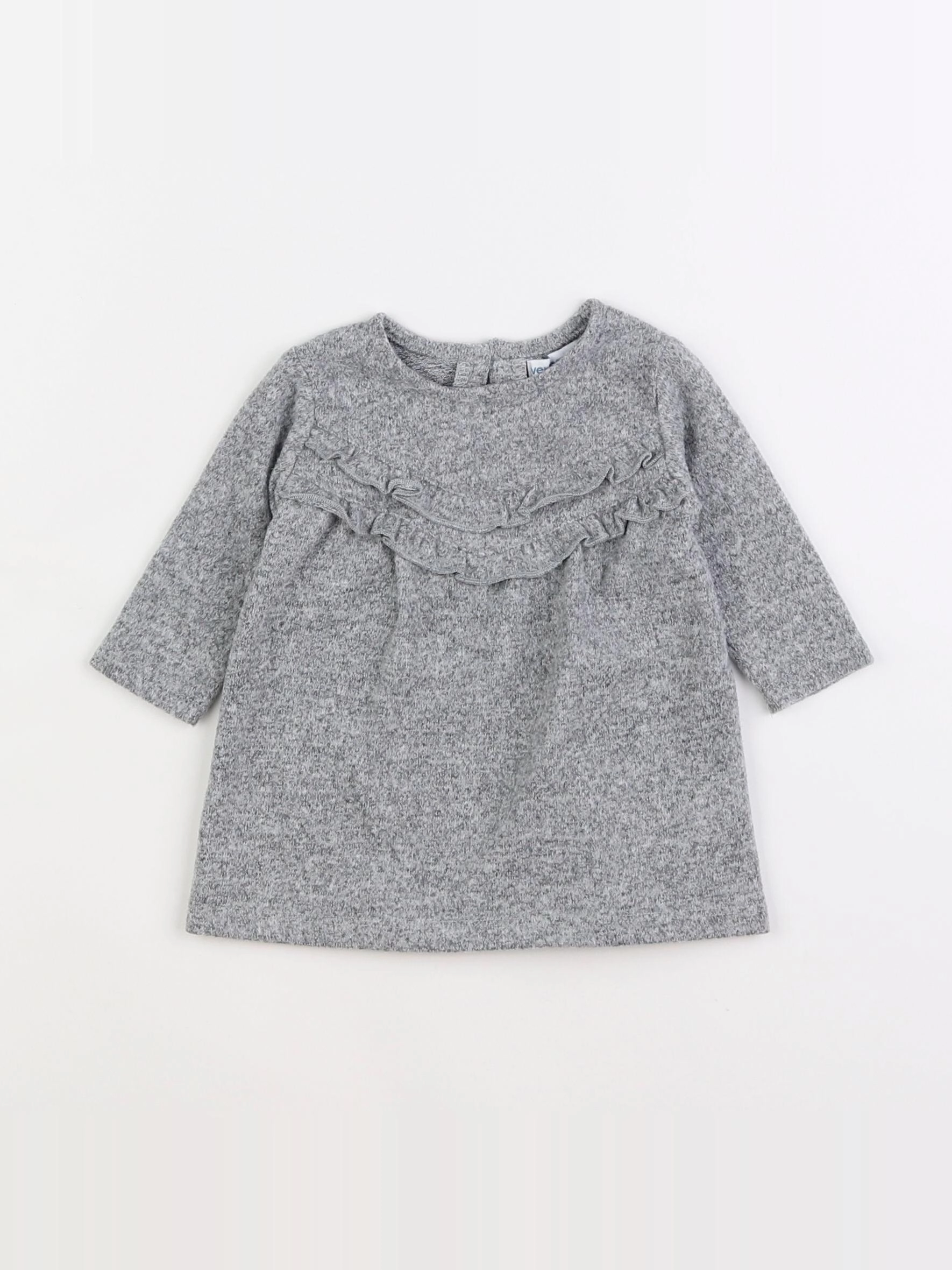 Vertbaudet - robe gris - 3 mois