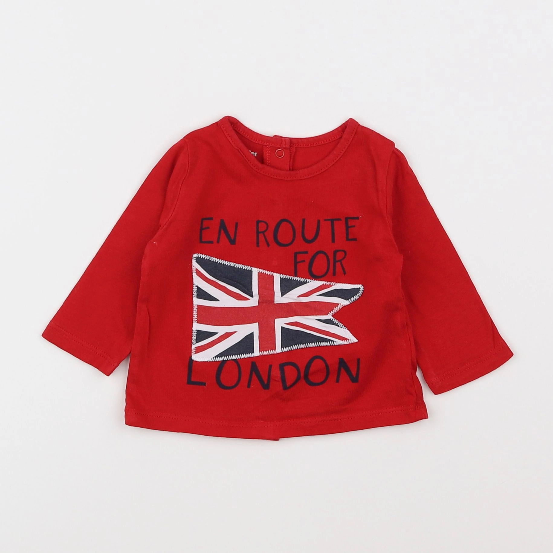 Vertbaudet - tee-shirt rouge - 3 mois