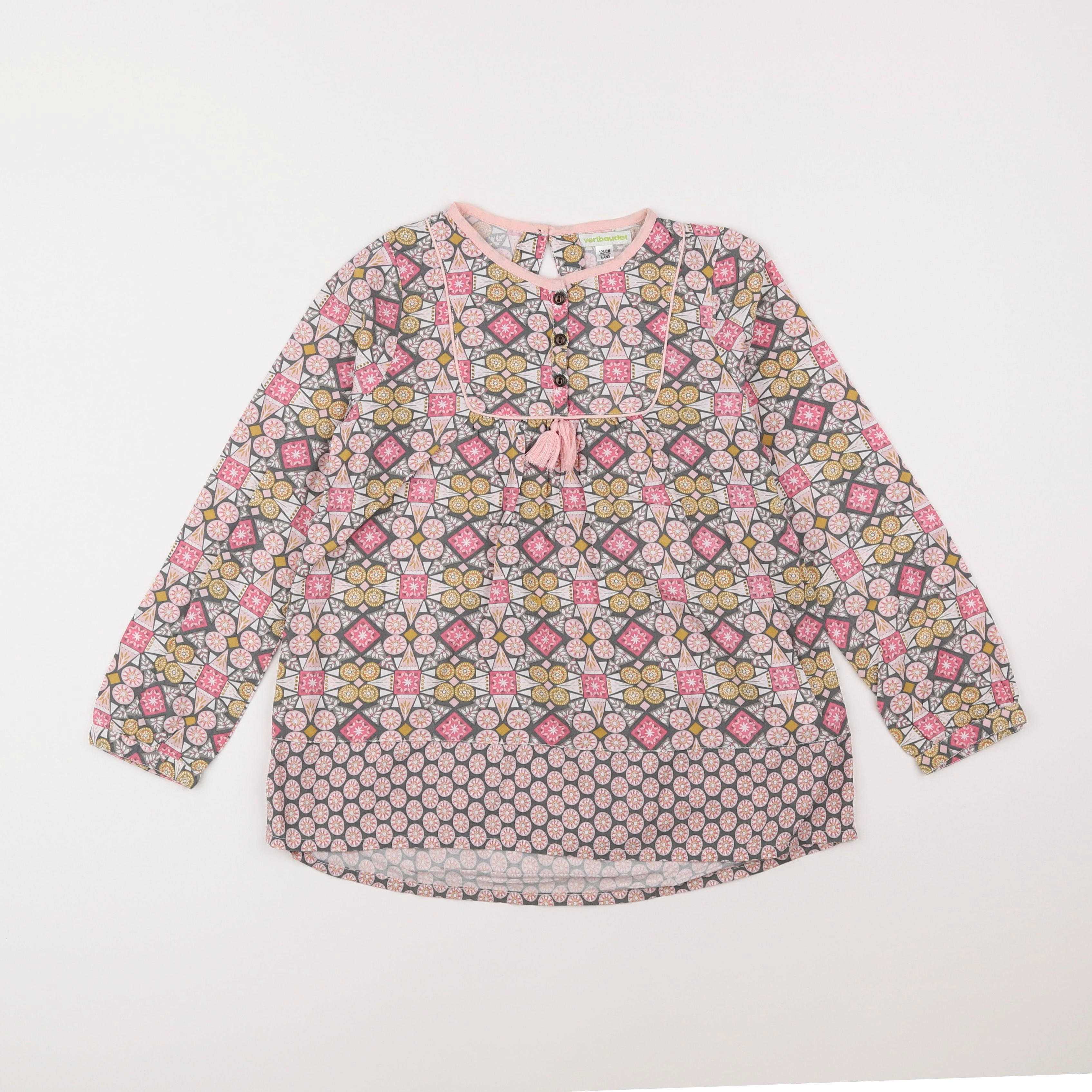 Vertbaudet - blouse multicolore - 8 ans