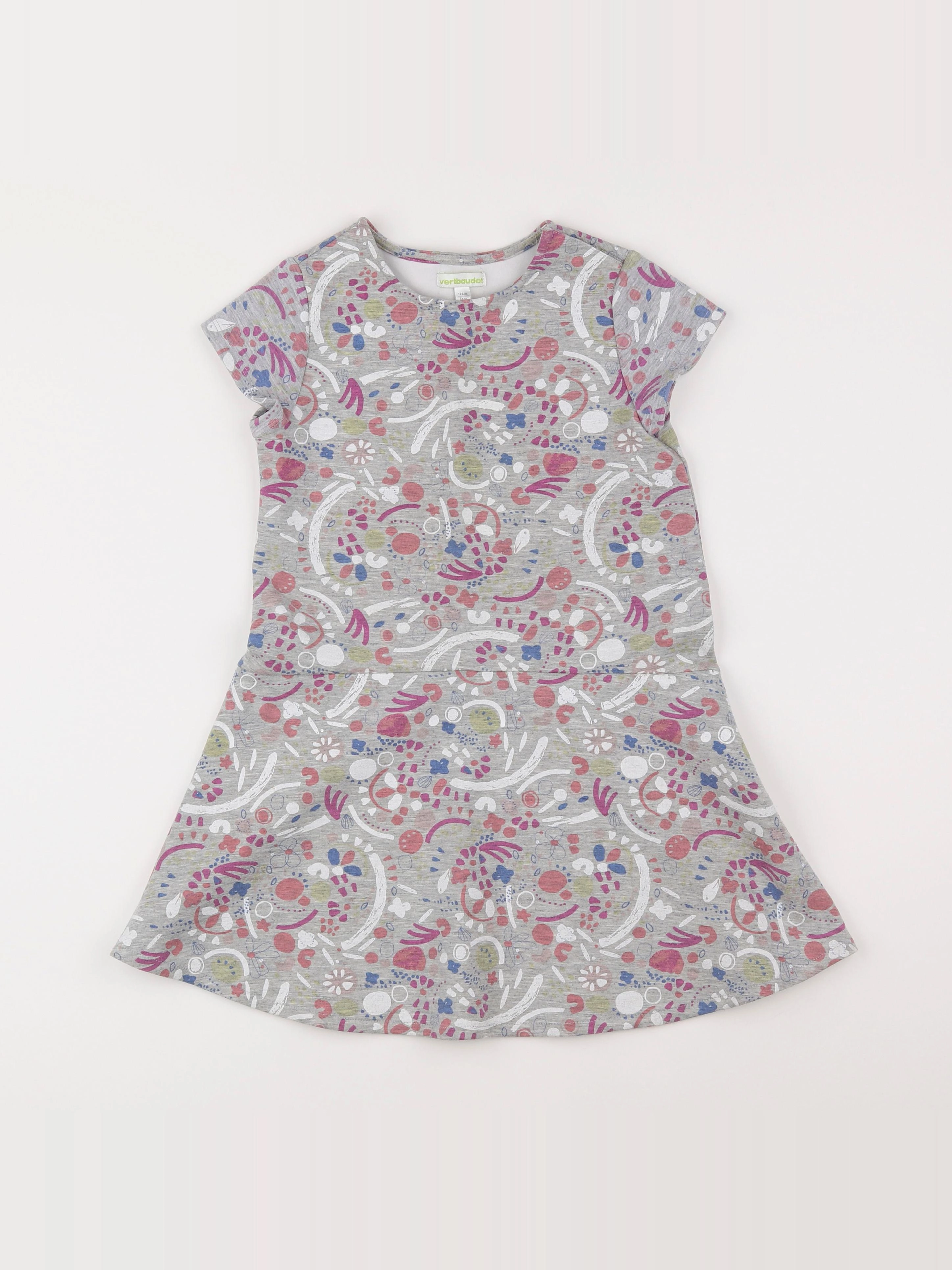 Vertbaudet - robe multicolore - 8 ans