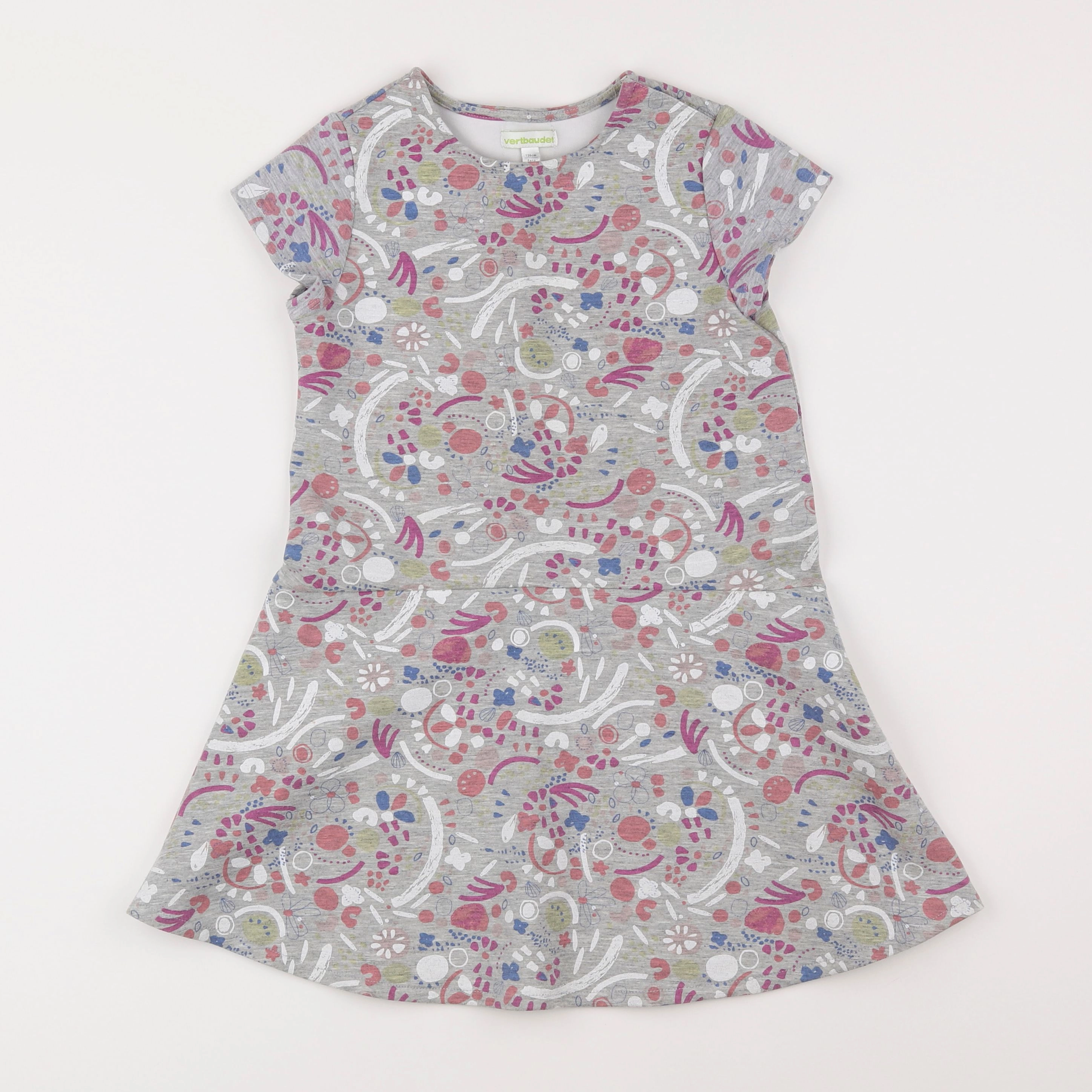 Vertbaudet - robe multicolore - 8 ans