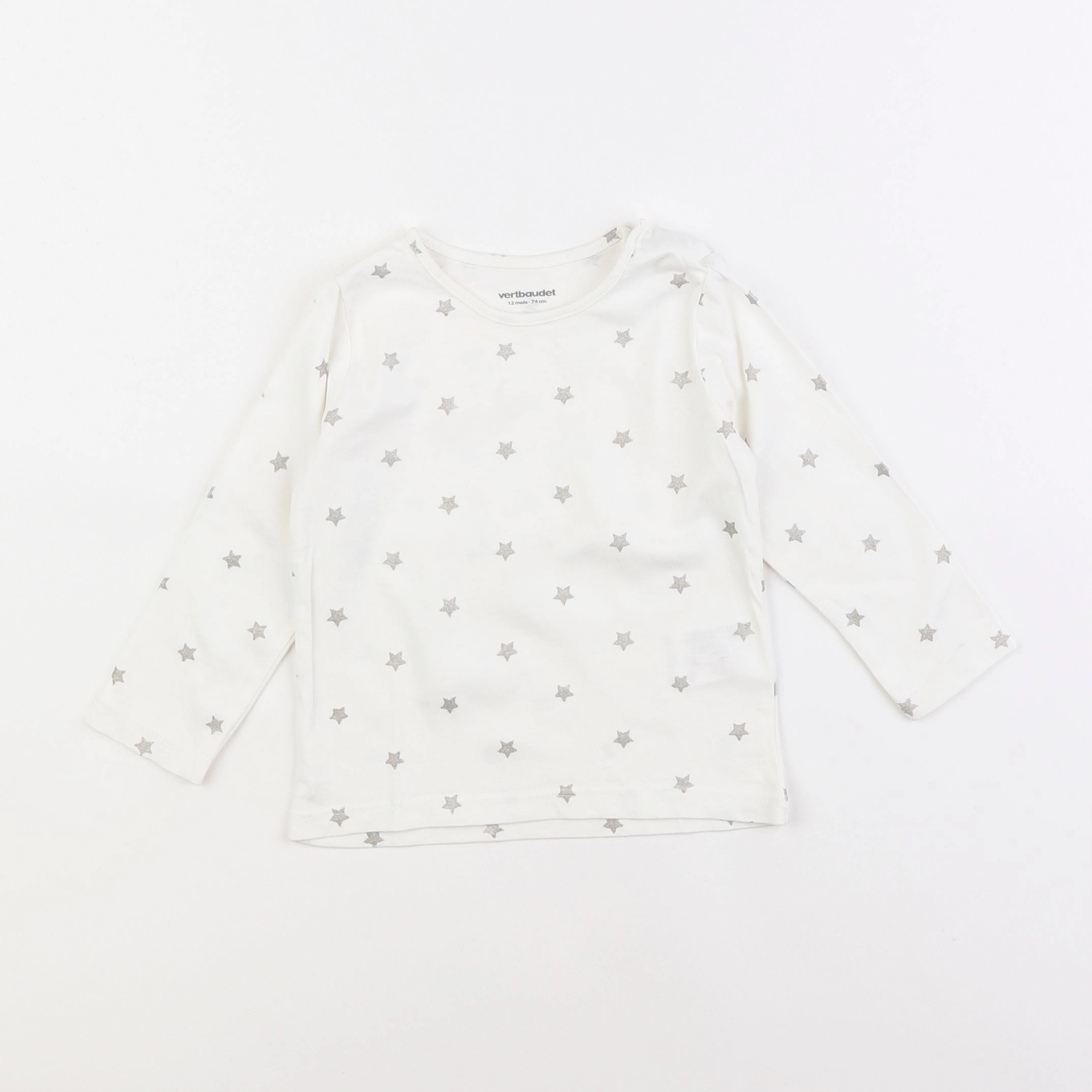 Vertbaudet - tee-shirt blanc - 12 mois