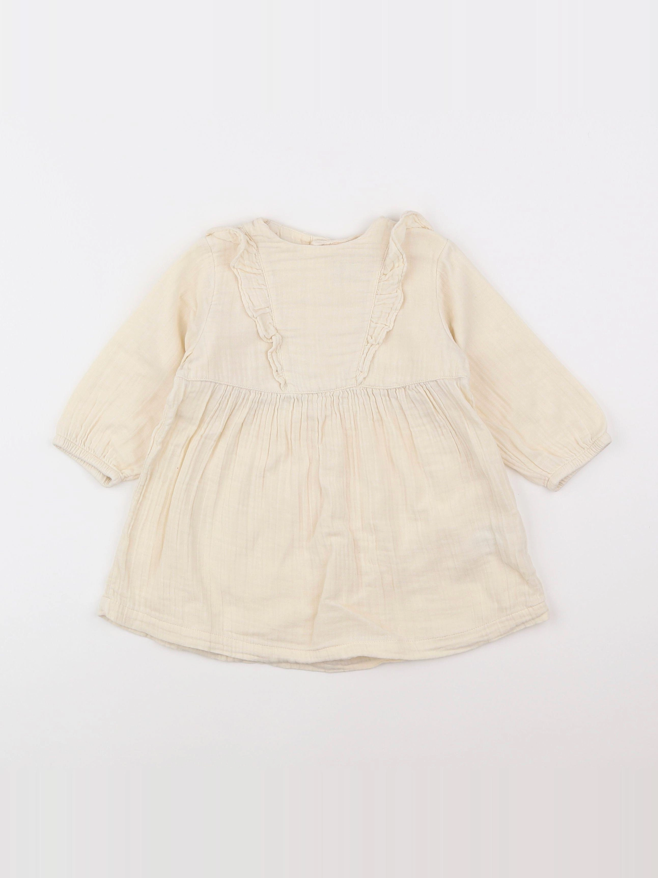 Petit Bateau - robe beige - 18 mois