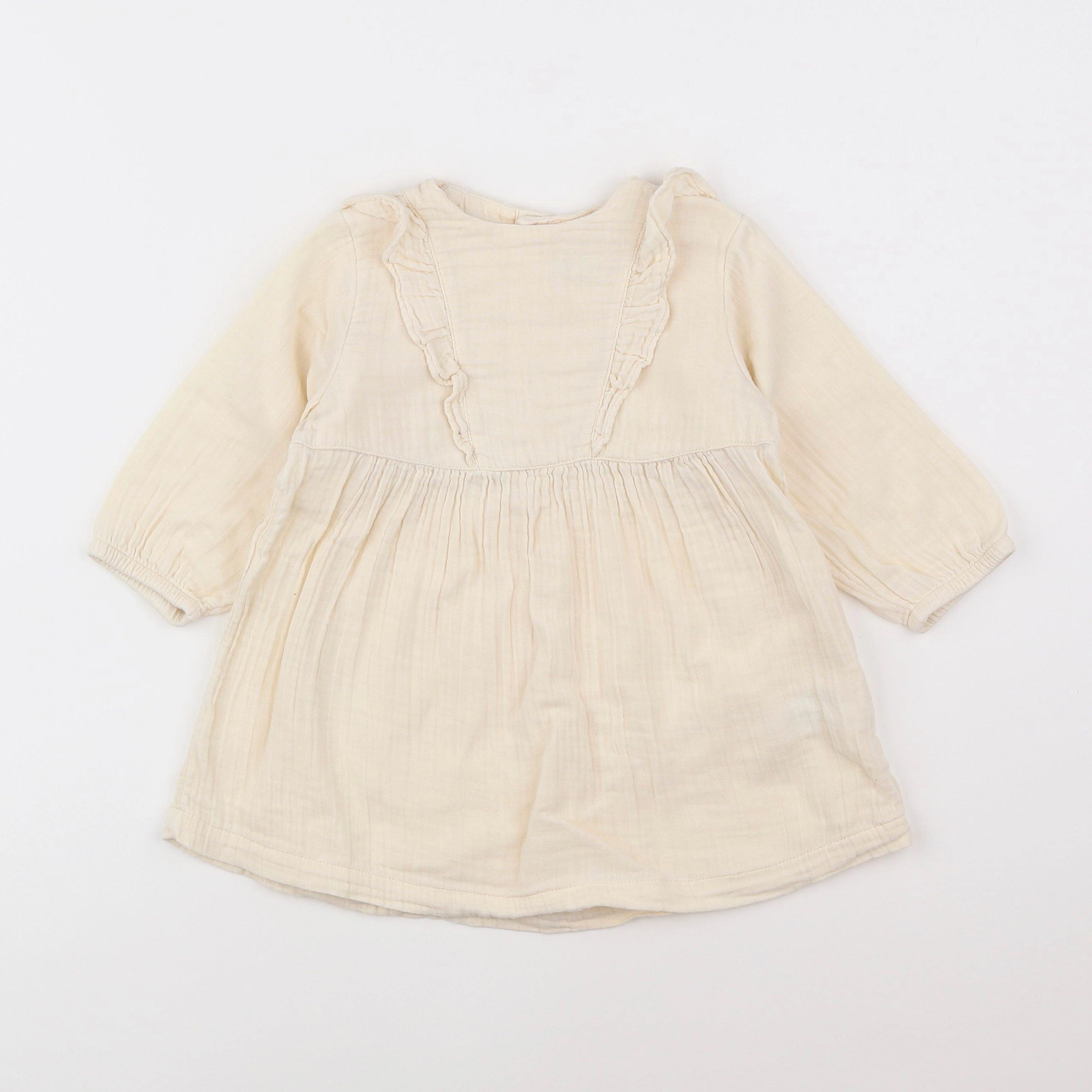 Petit Bateau - robe beige - 18 mois