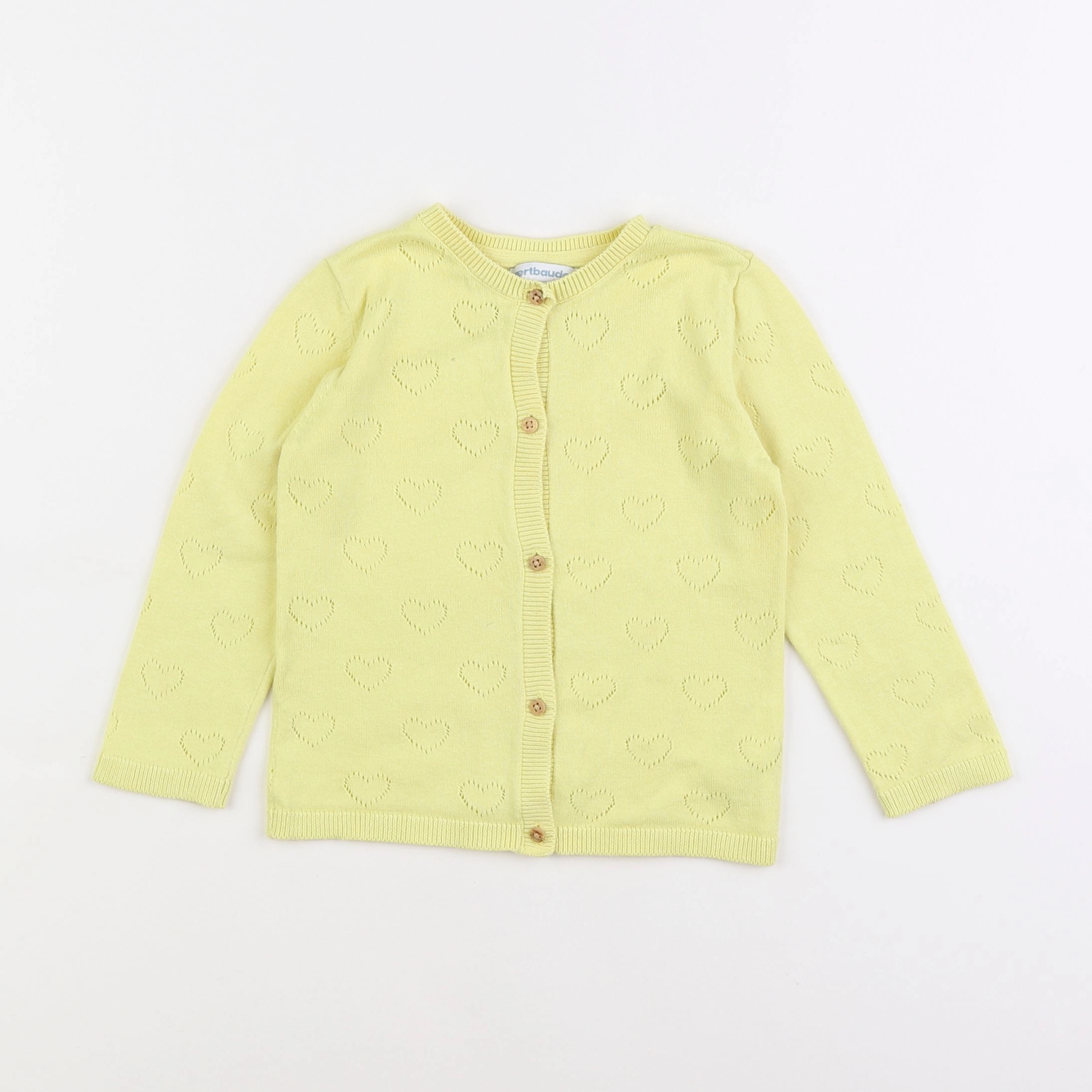 Vertbaudet - gilet jaune - 2 ans