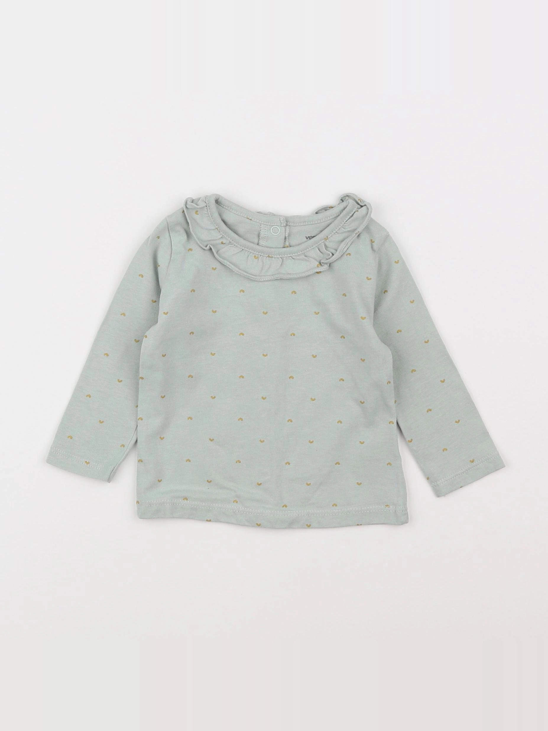 Vertbaudet - tee-shirt vert - 6 mois