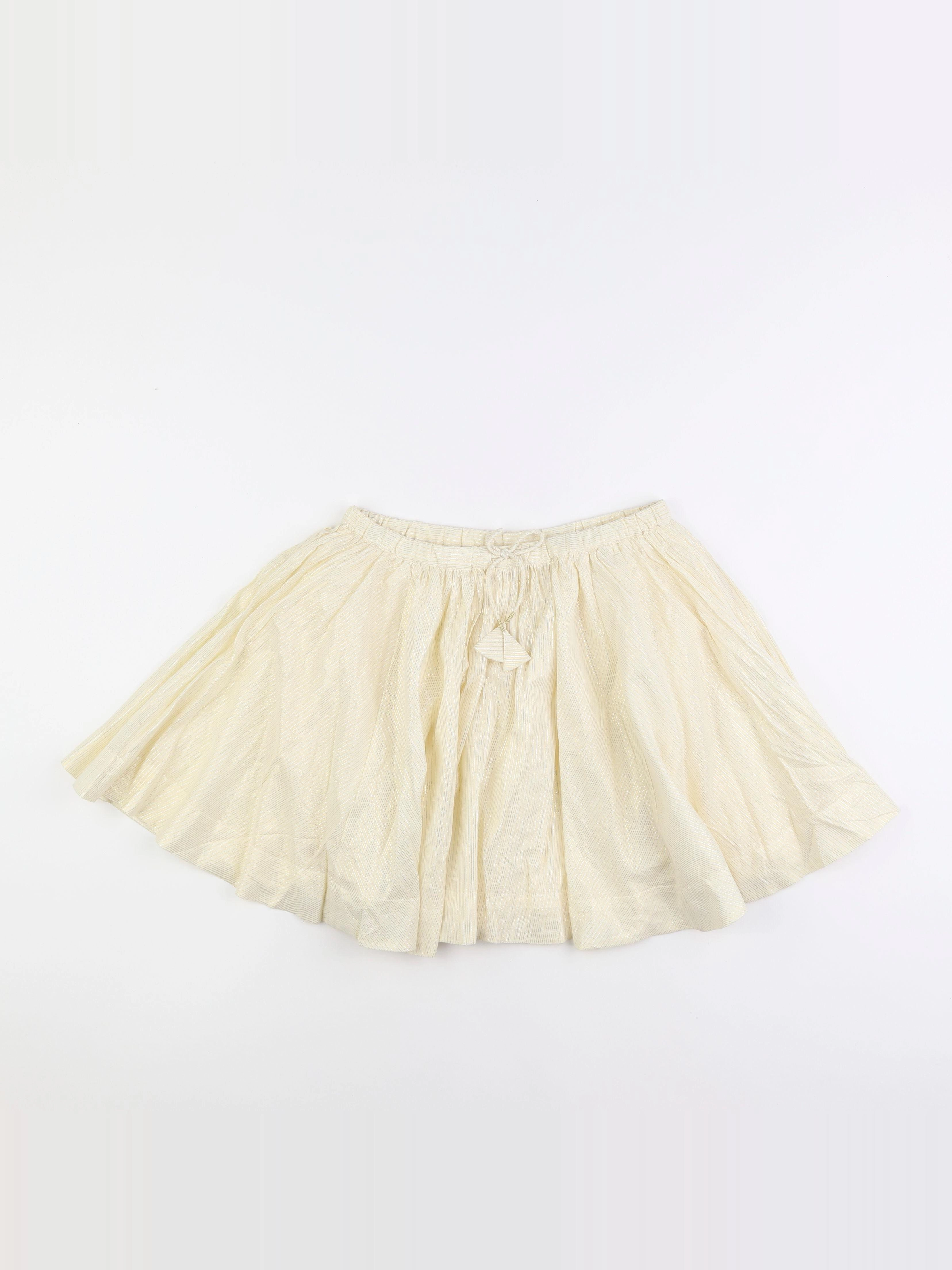 Bonpoint - jupe beige, or - 12 ans