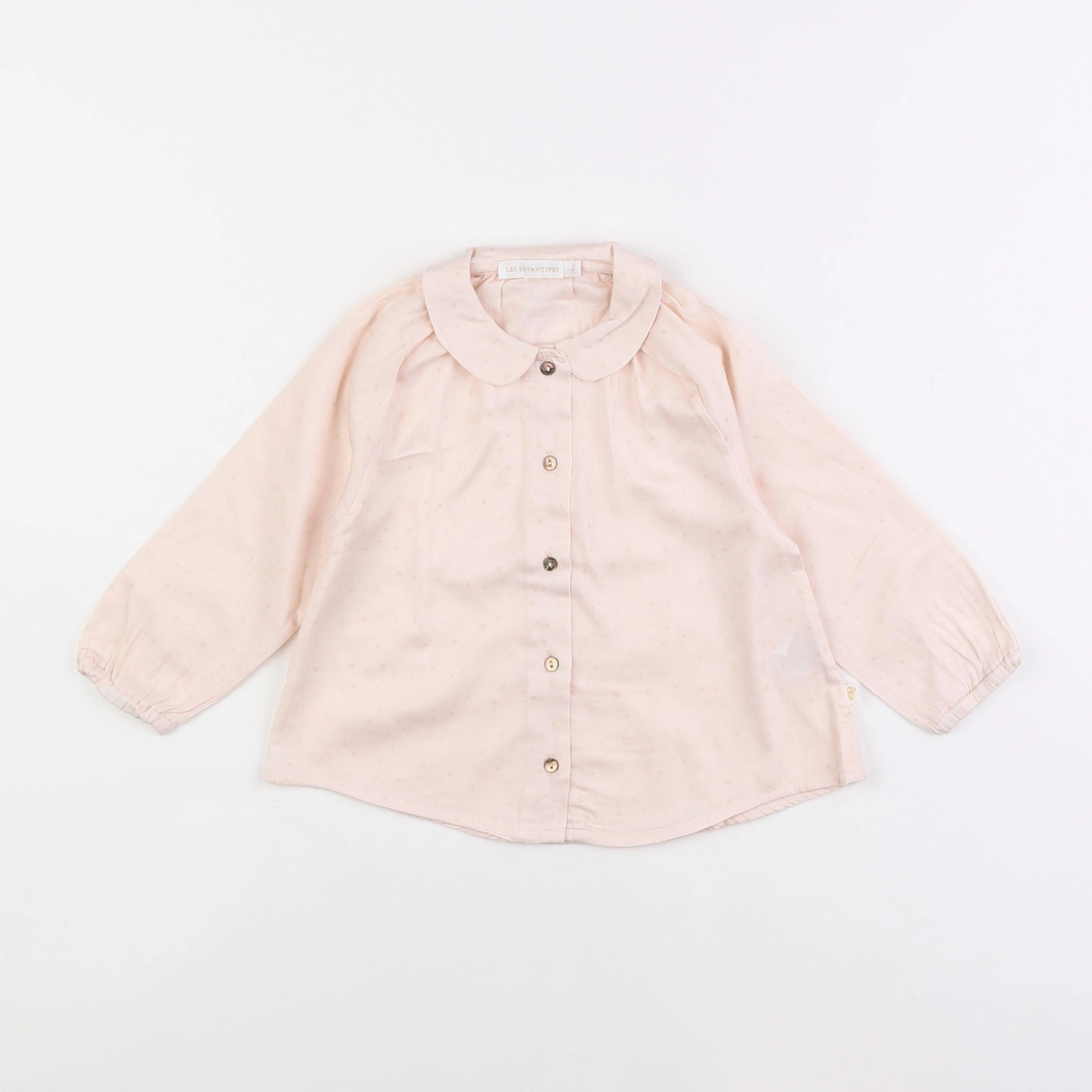 Les Enfantines - chemise rose - 2 ans