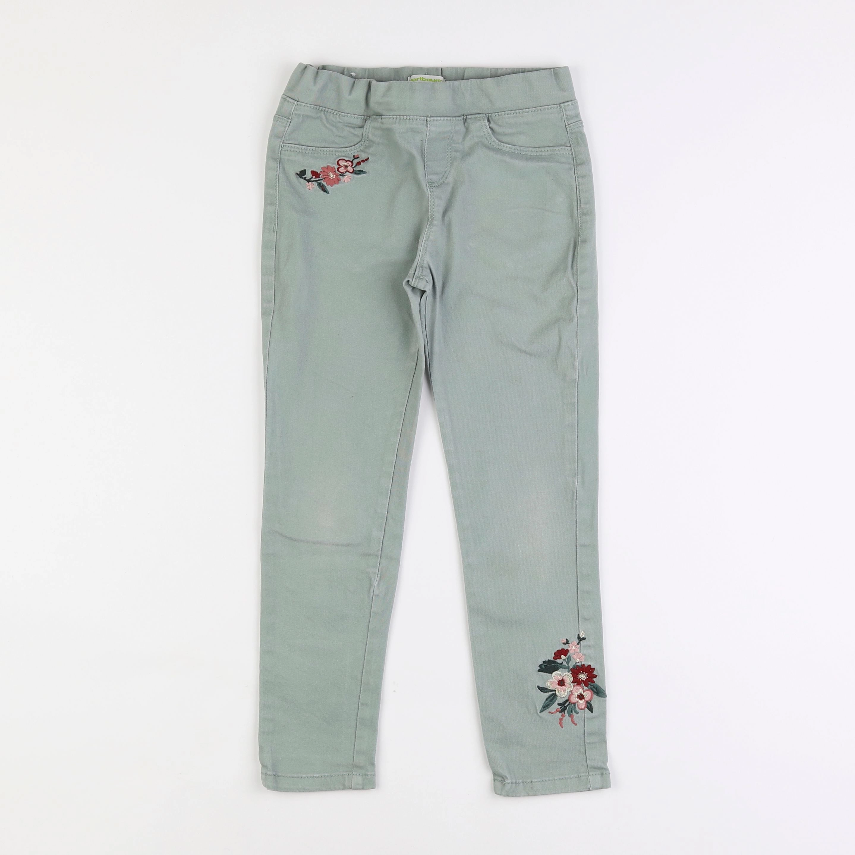 Vertbaudet - jegging vert - 7 ans