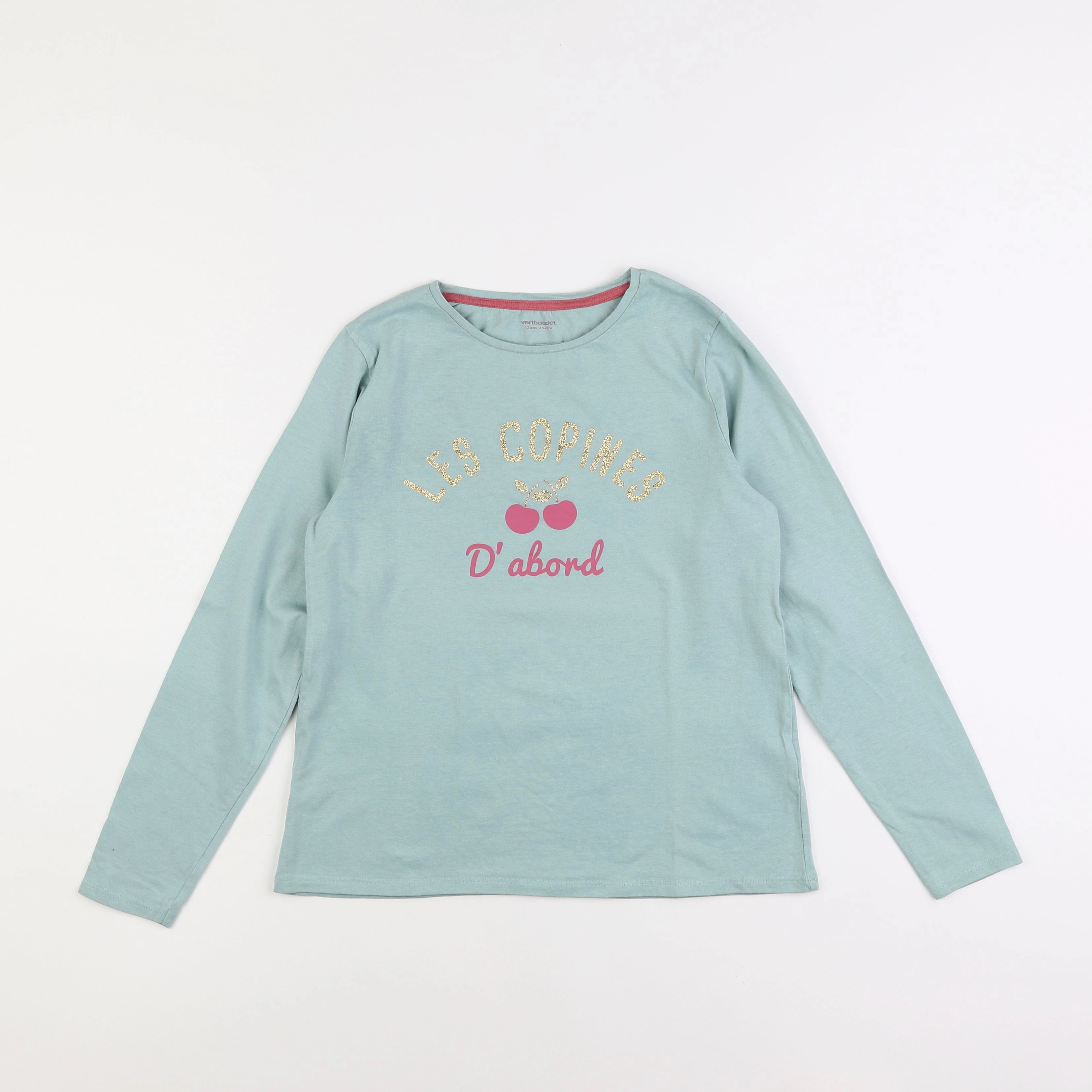 Vertbaudet - tee-shirt vert - 12 ans