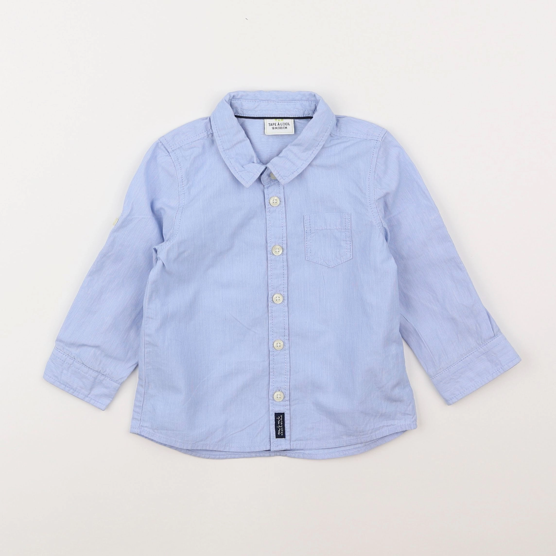 Tape à l'oeil - chemise bleu - 18 mois