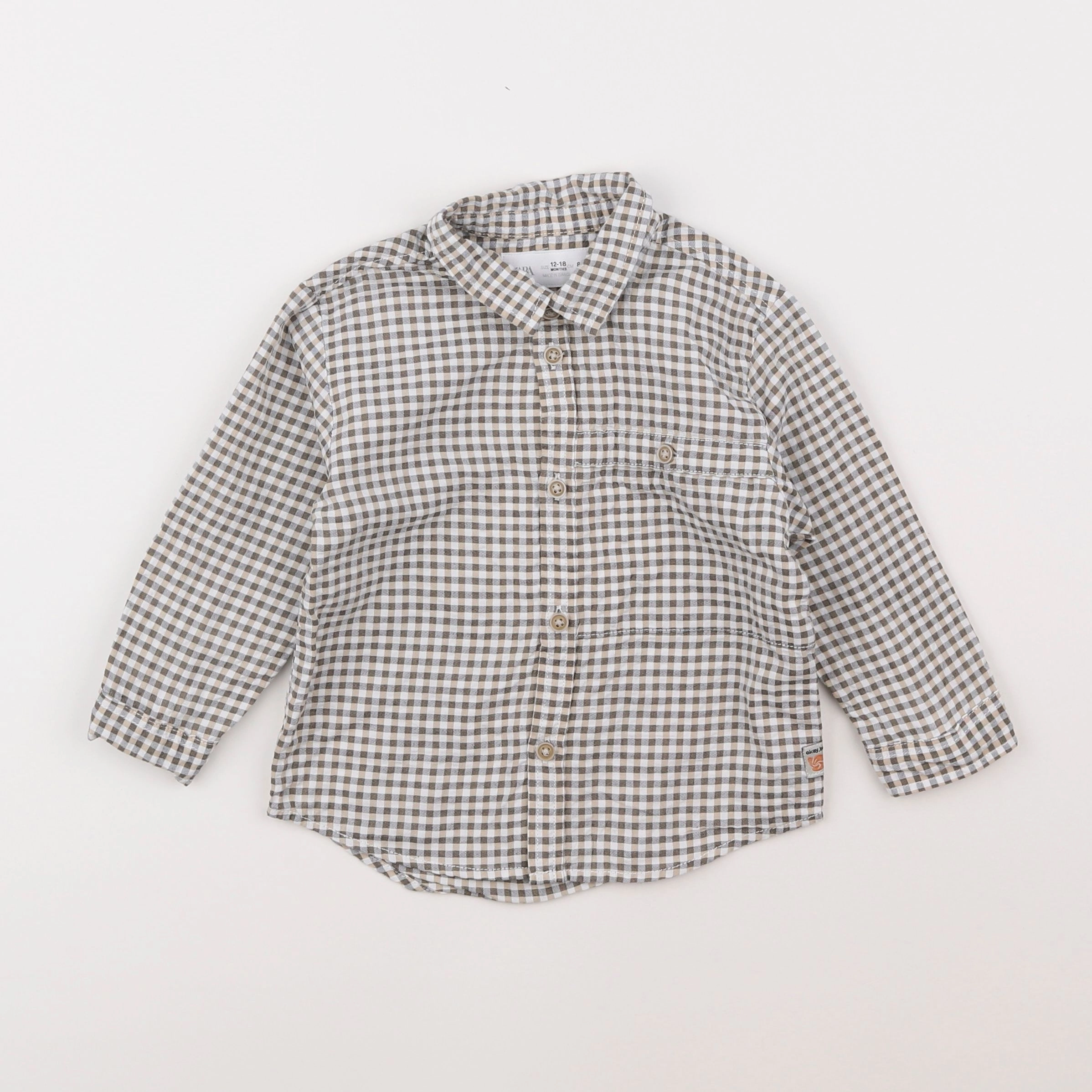 Zara - chemise marron - 12/18 mois