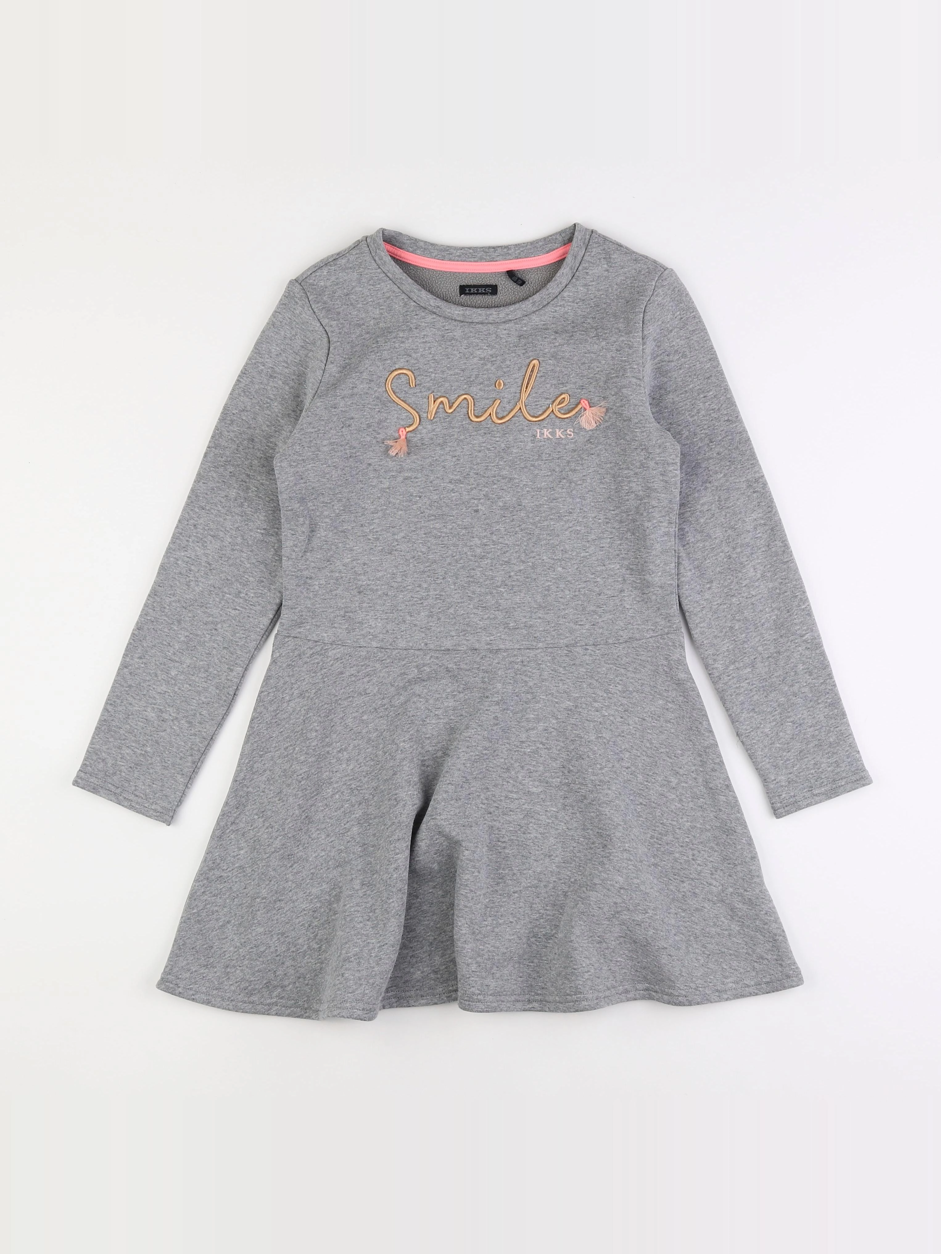 IKKS - robe gris - 10 ans