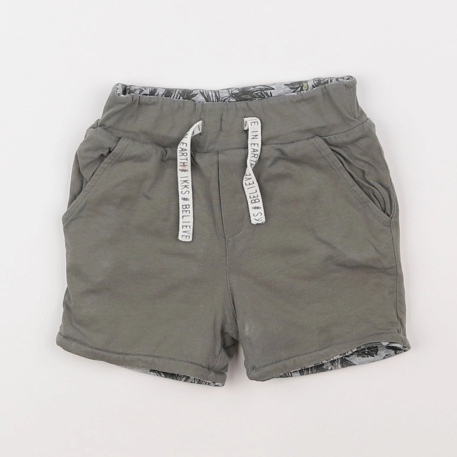 IKKS - short réversible gris, vert - 2 ans