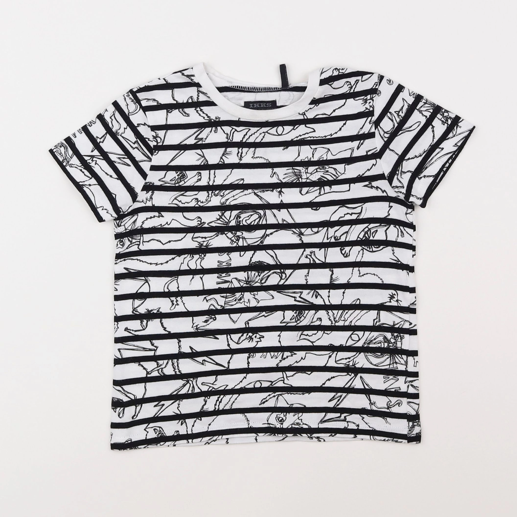 IKKS - tee-shirt noir, blanc - 3 ans