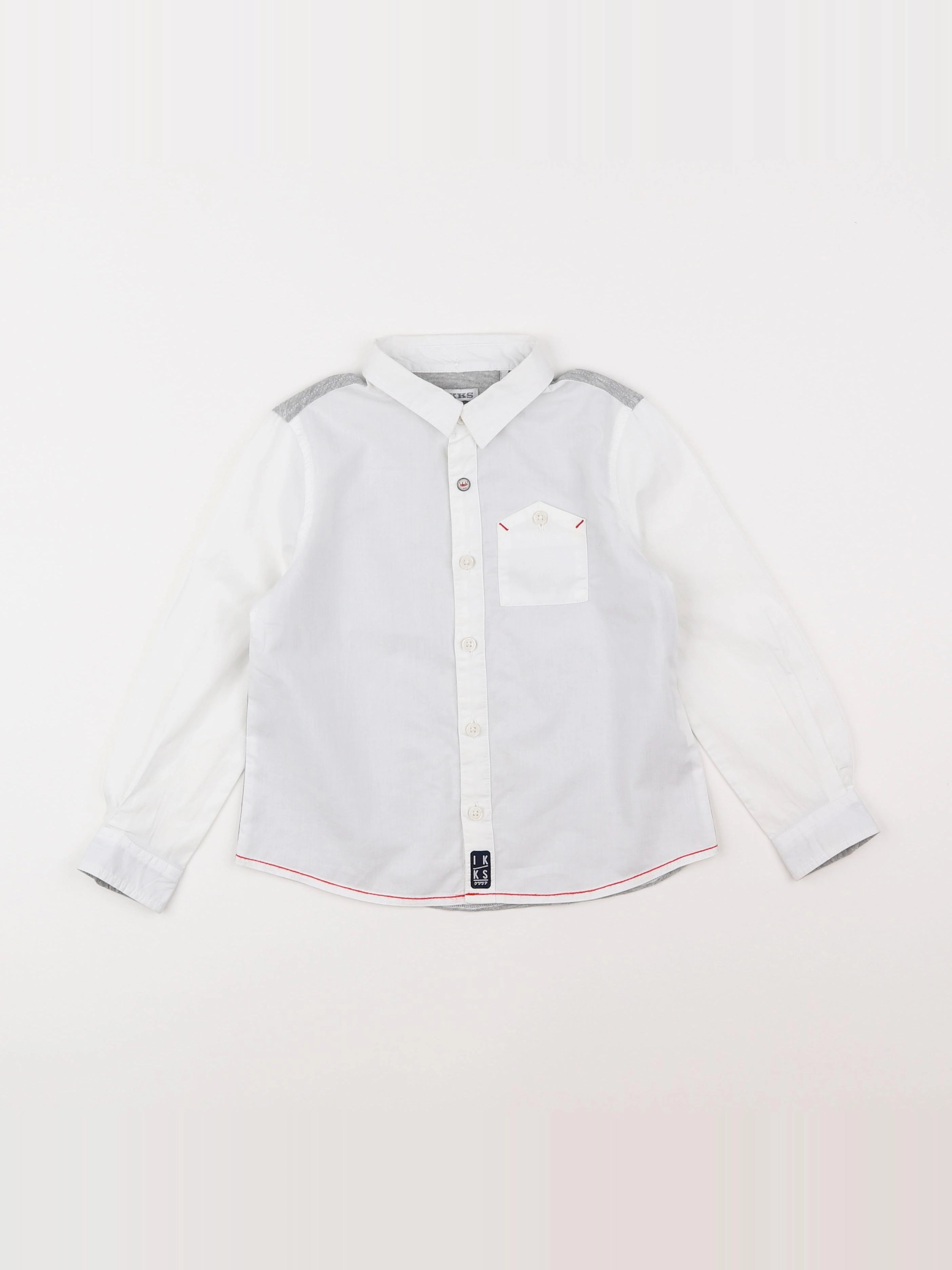 IKKS - chemise blanc, gris - 3 ans