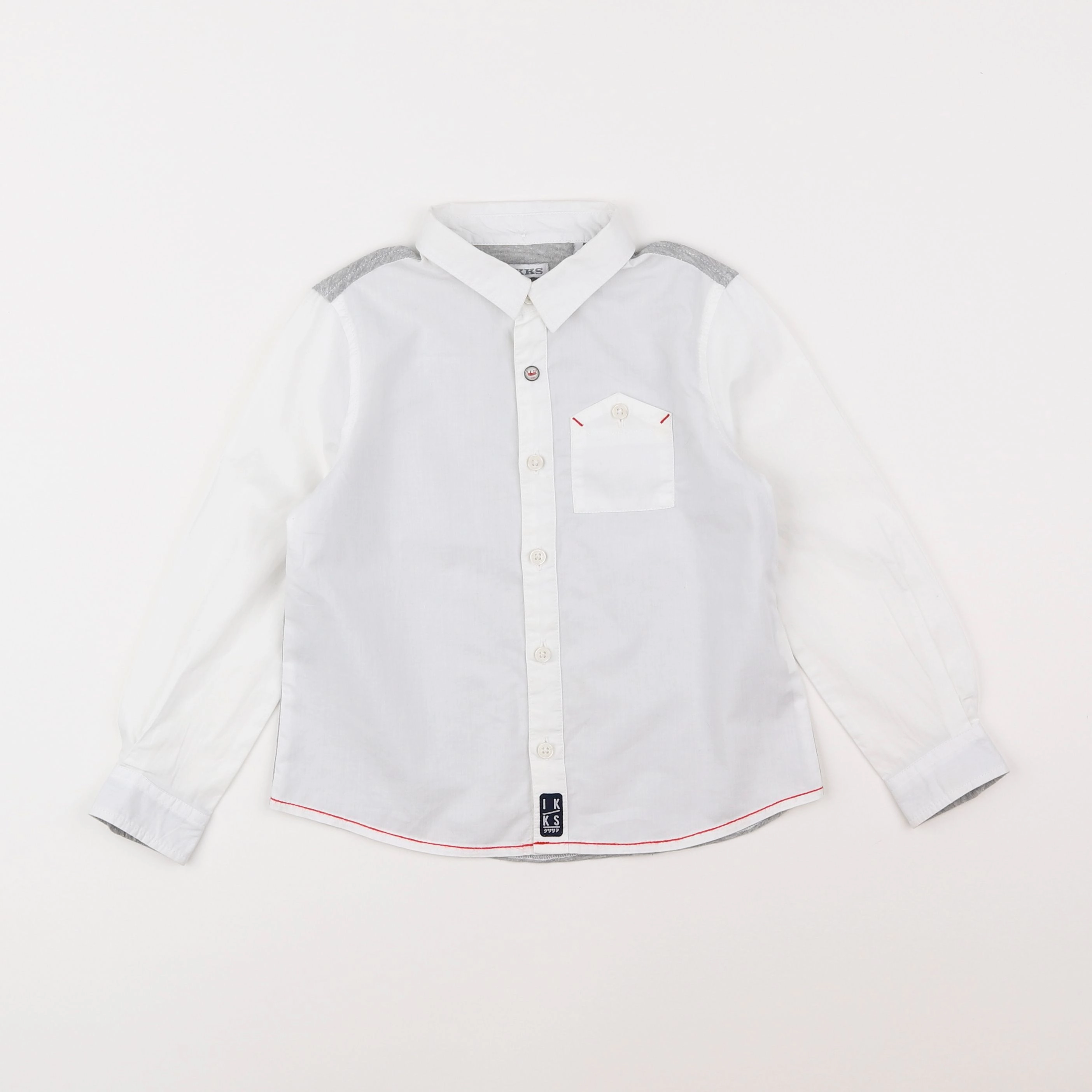 IKKS - chemise blanc, gris - 3 ans