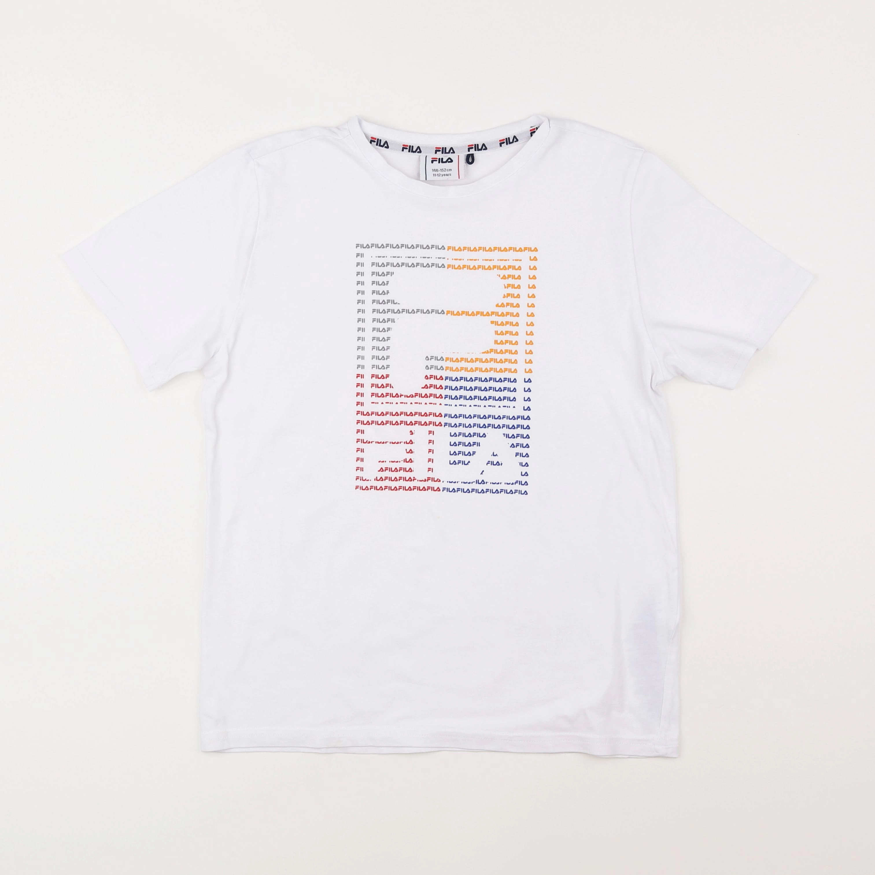 Fila - tee-shirt blanc, bleu - 11/12 ans