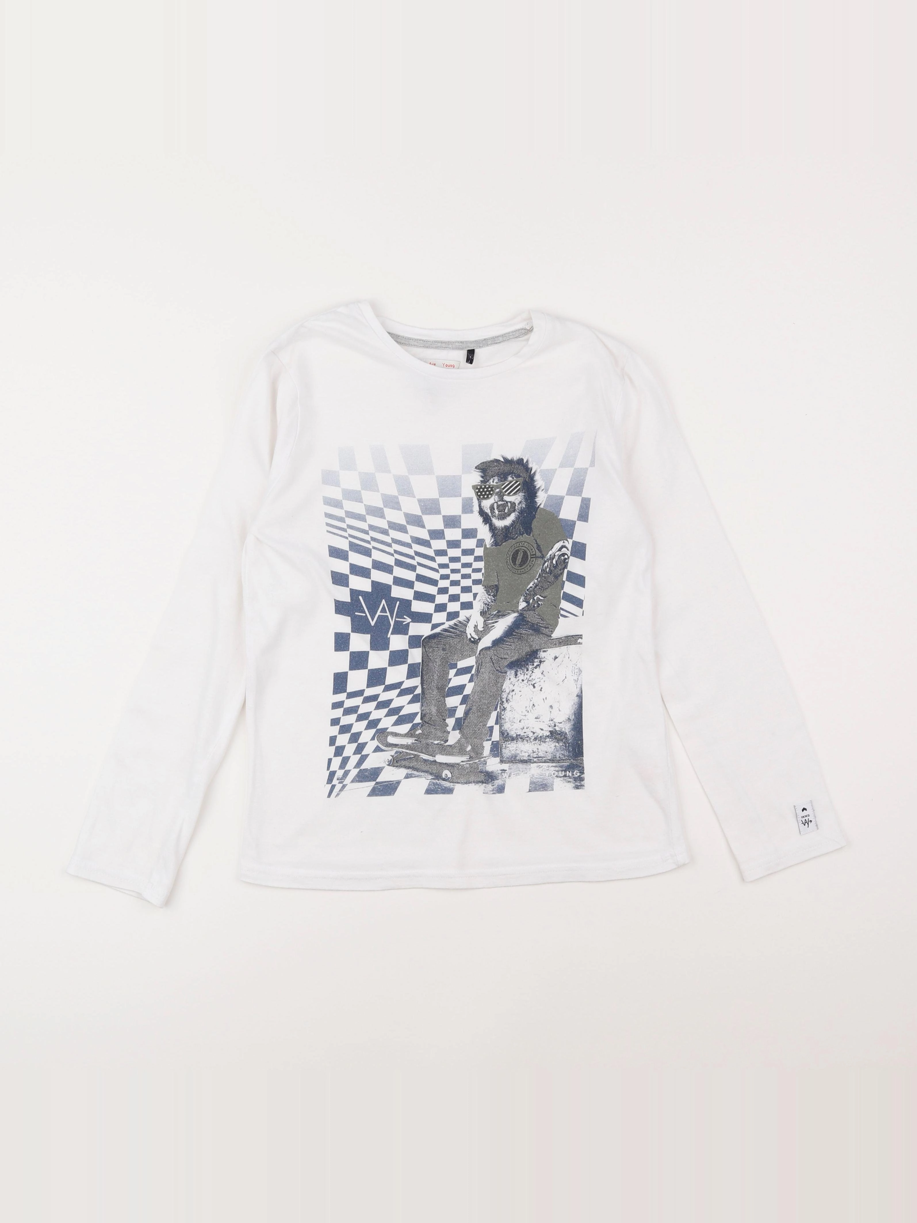 IKKS - tee-shirt blanc - 10 ans
