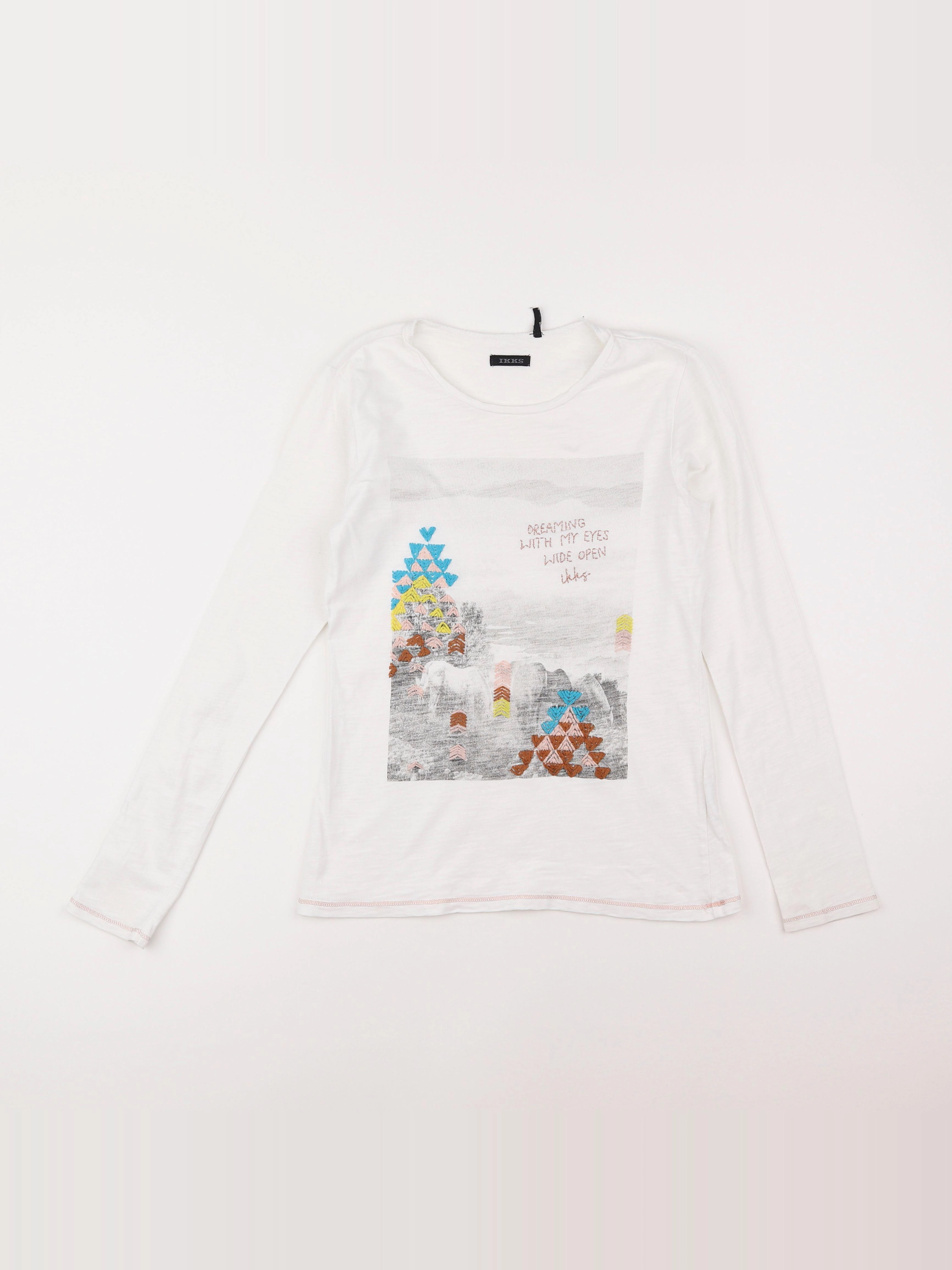 IKKS - tee-shirt blanc - 12 ans