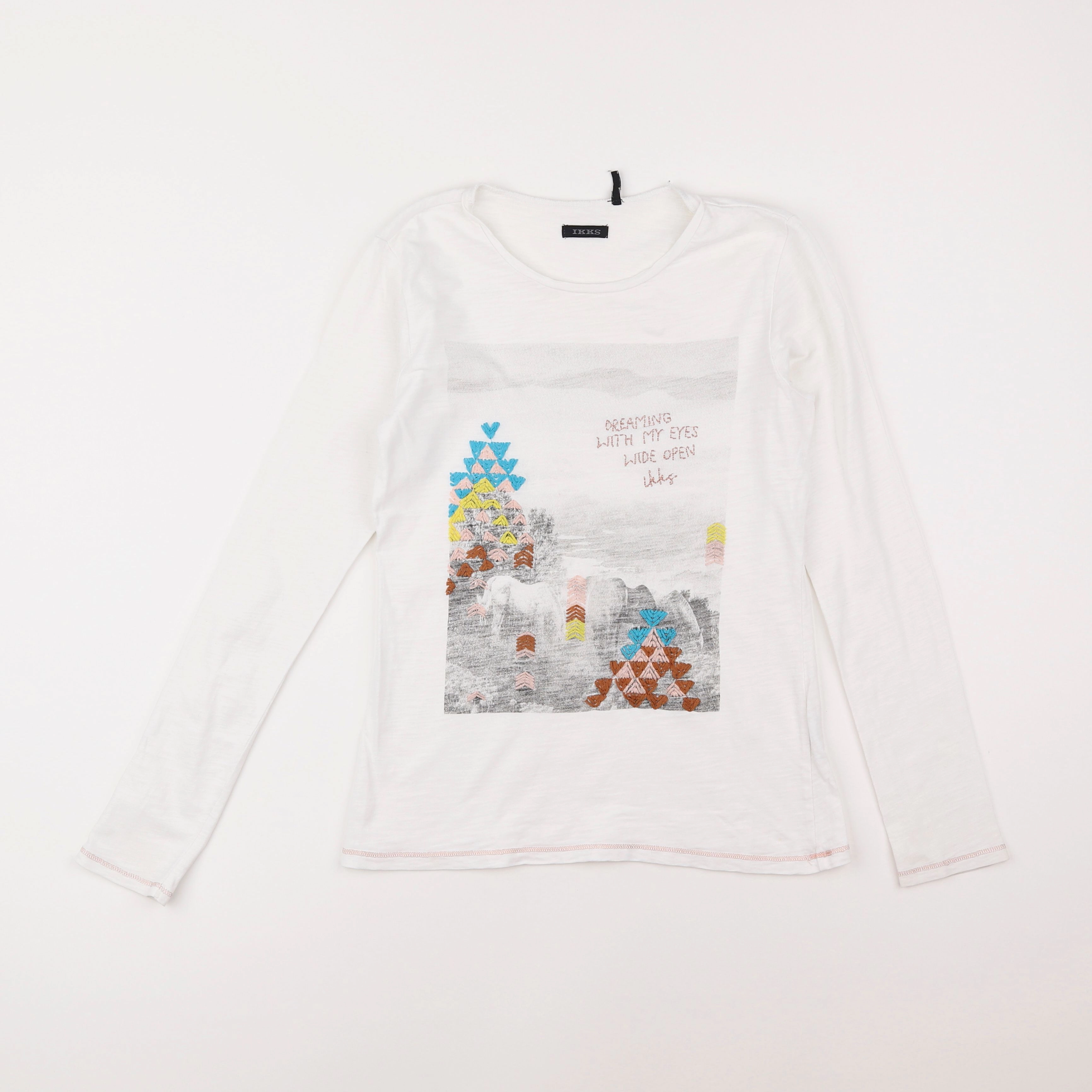 IKKS - tee-shirt blanc - 12 ans