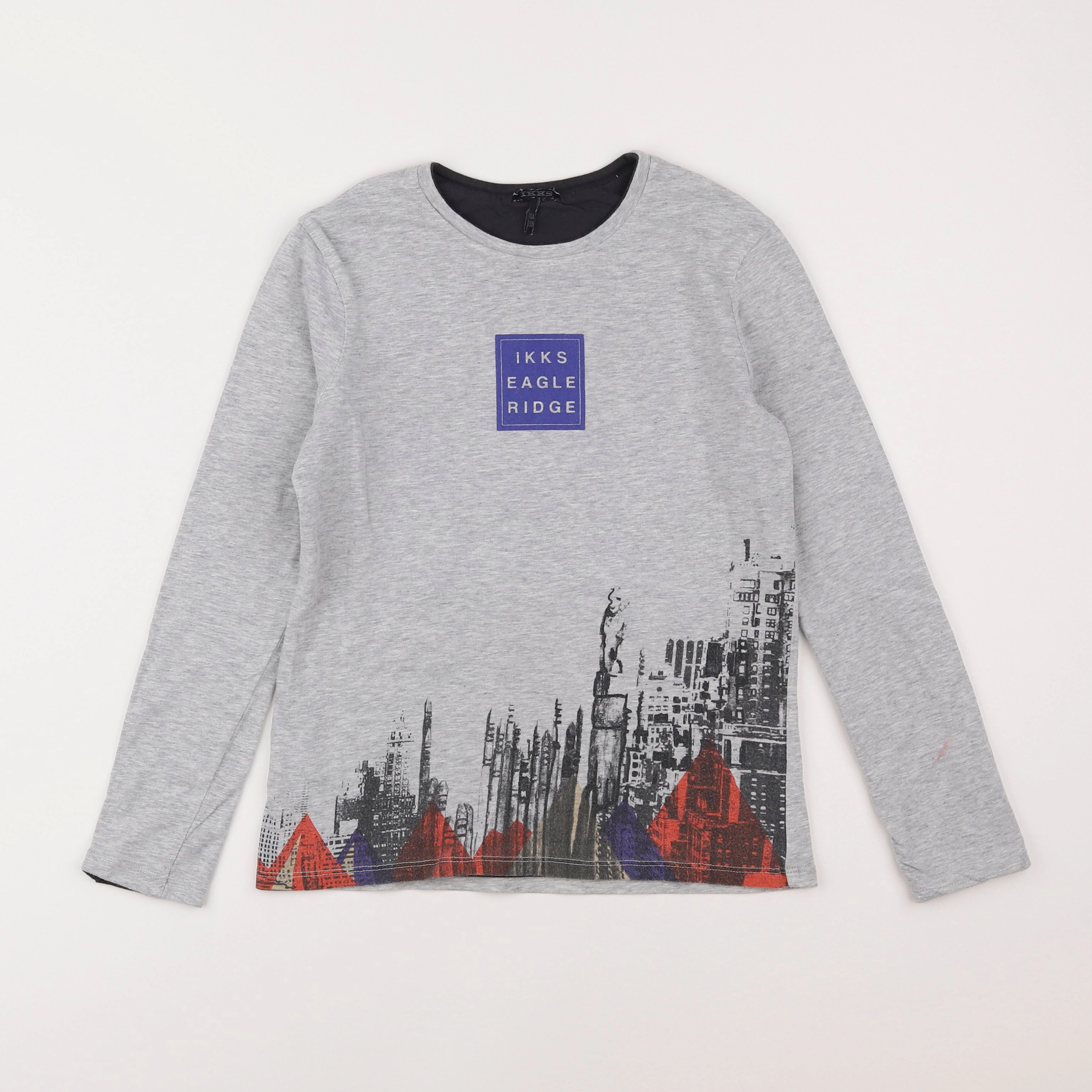 IKKS - tee-shirt gris - 10 ans