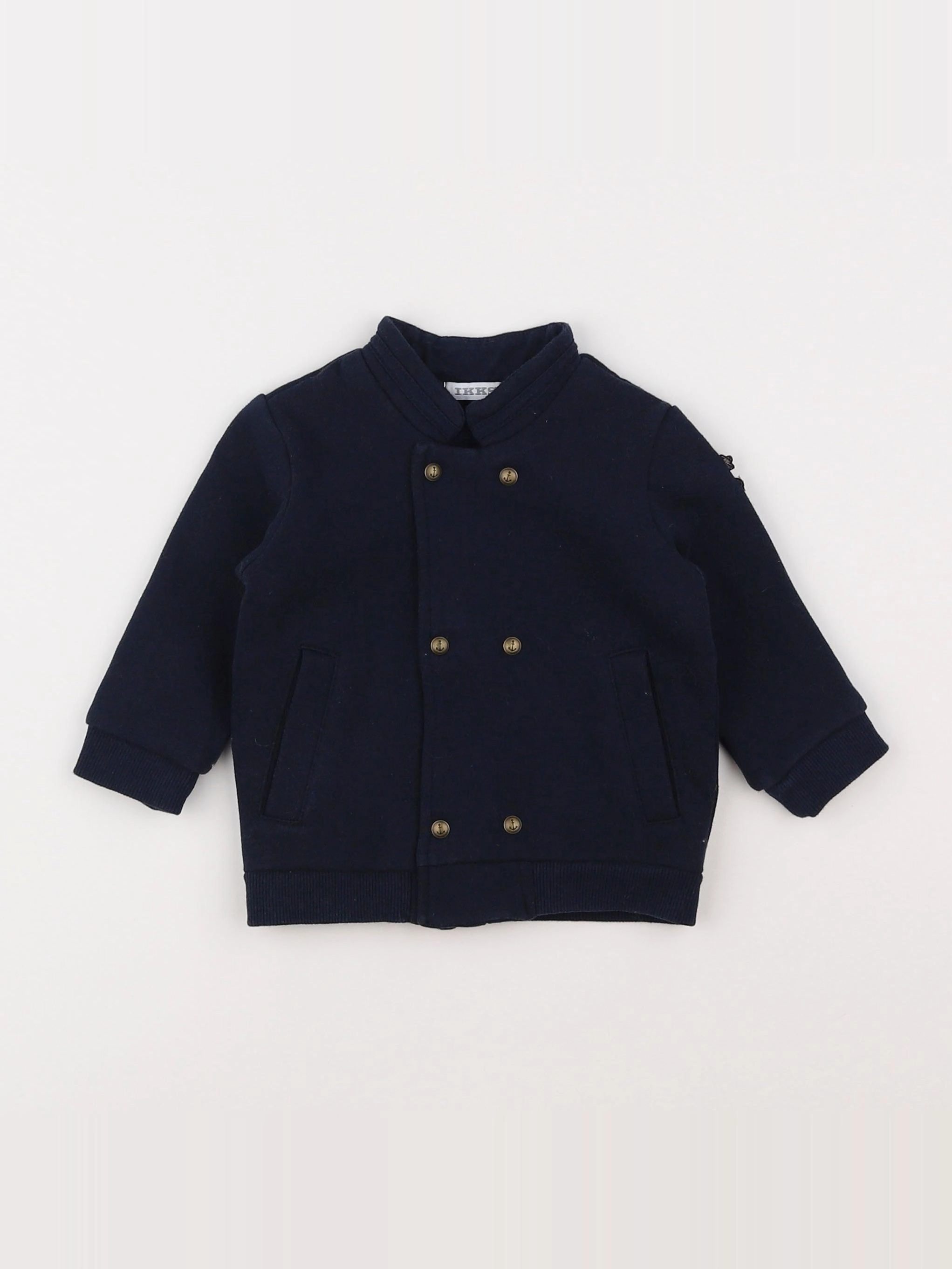 IKKS - sweat bleu - 6 mois