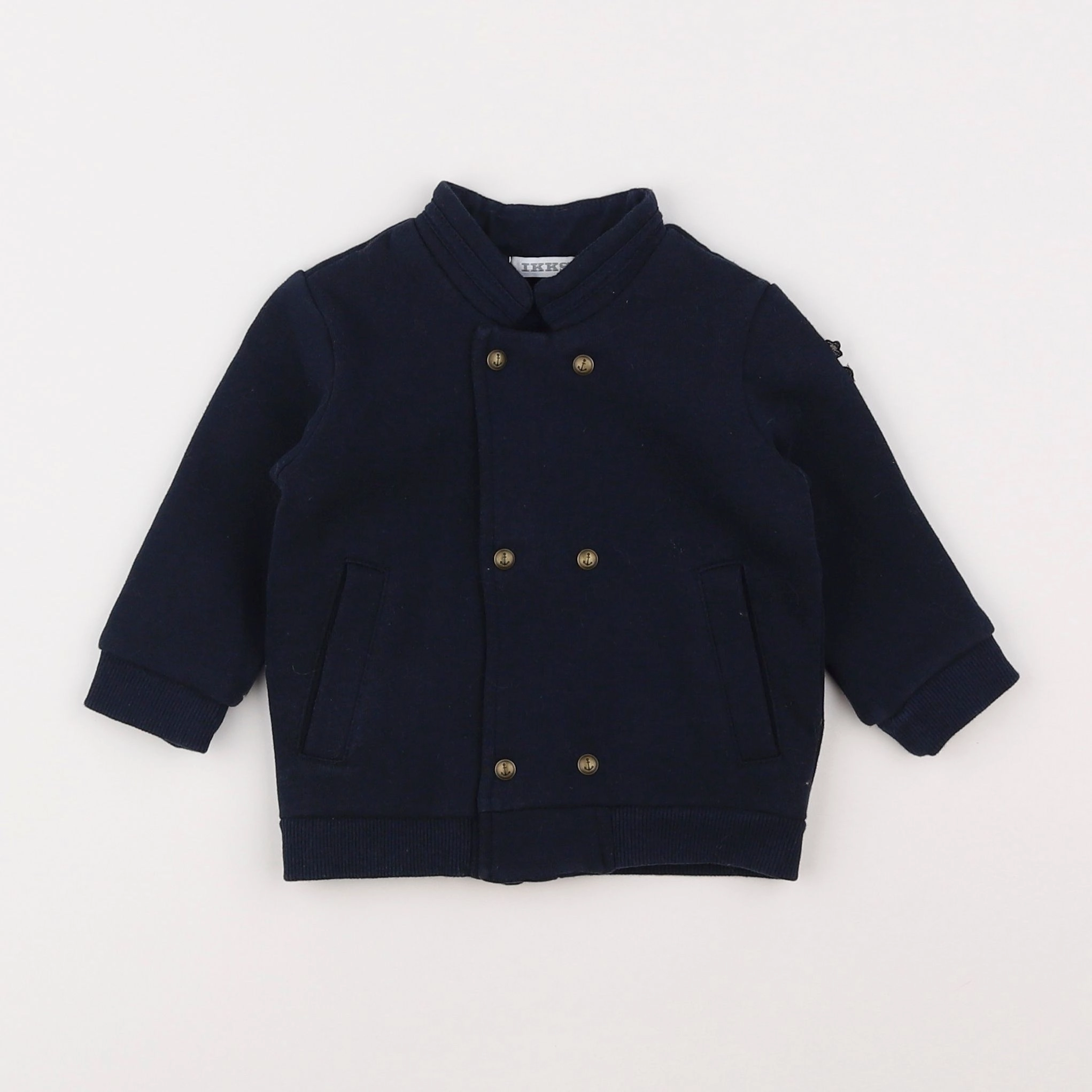 IKKS - sweat bleu - 6 mois