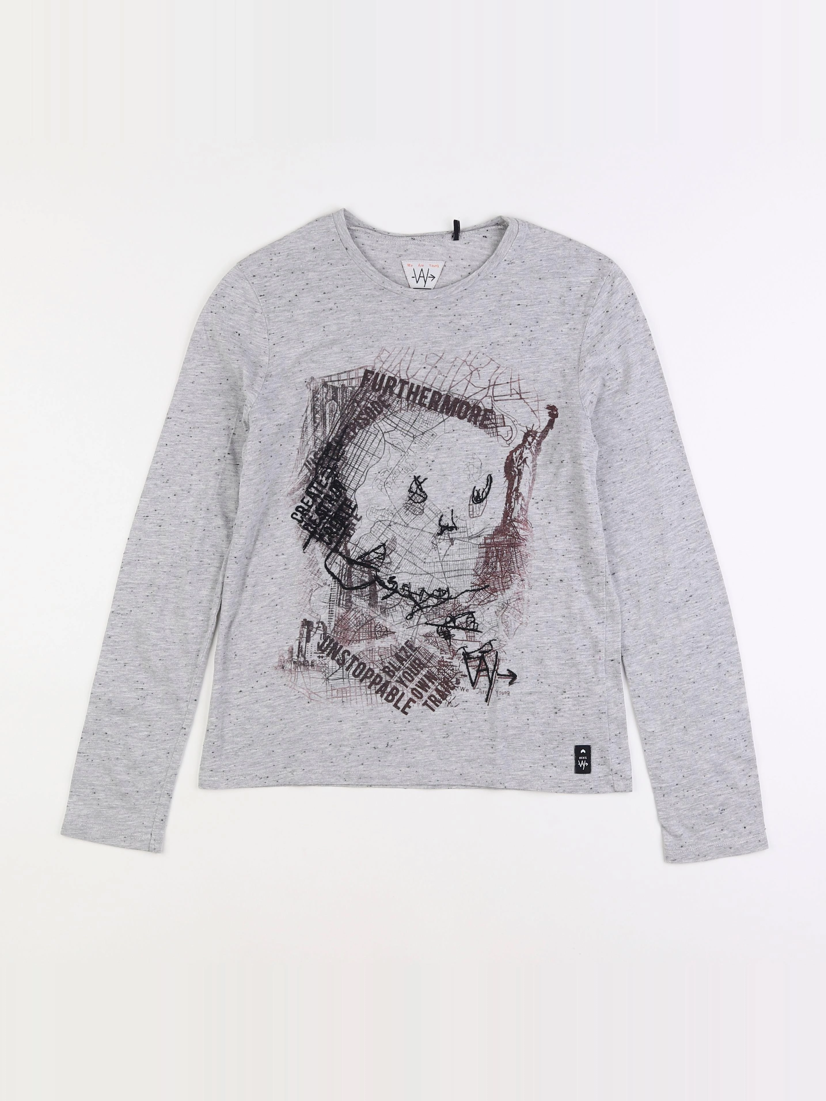 IKKS - tee-shirt gris - 12 ans