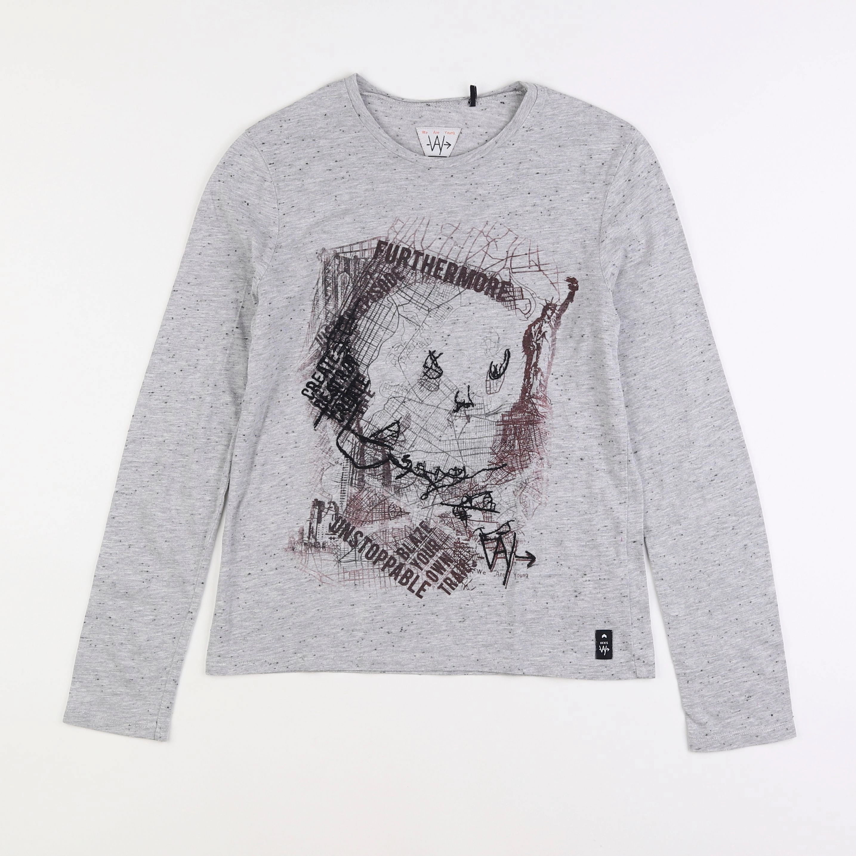 IKKS - tee-shirt gris - 12 ans